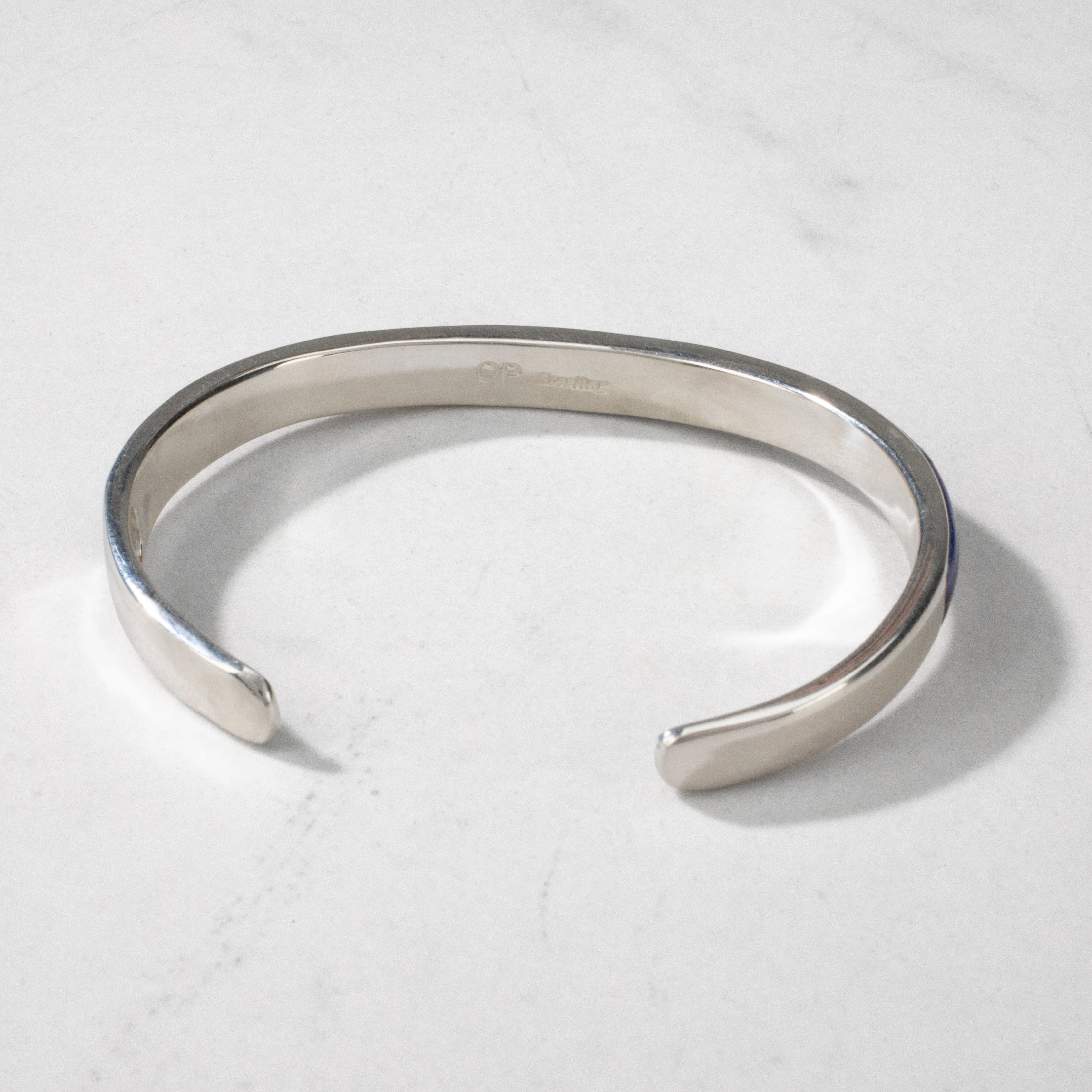Kalifano Southwest Silver Jewelry Lapis & Opal USA Handmade 925 Sterling Silver Cuff NMB.0757.LP