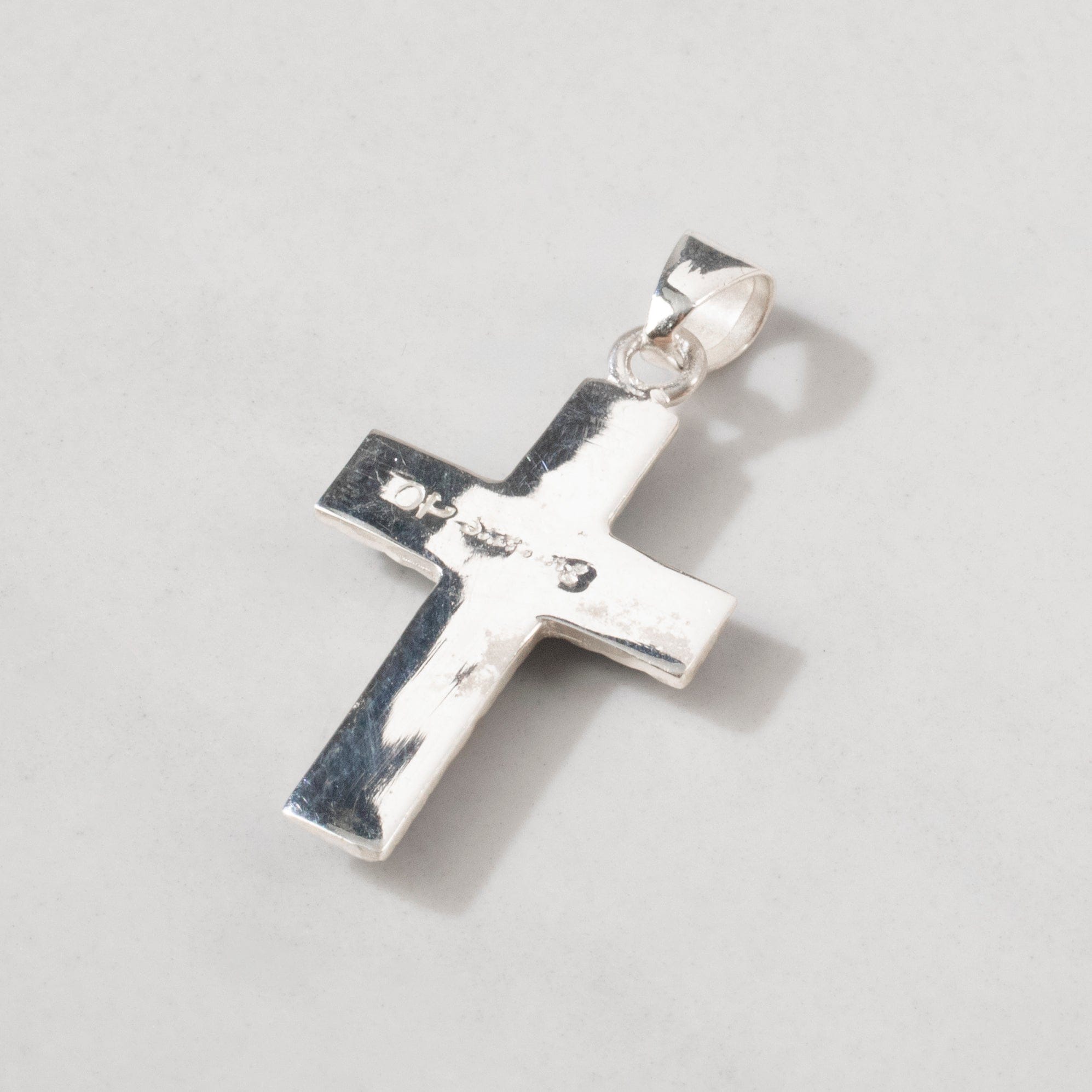 Kalifano Southwest Silver Jewelry Multi Gem Cross 925 Sterling Silver USA Handmade Pendant NMN.2054S.MT