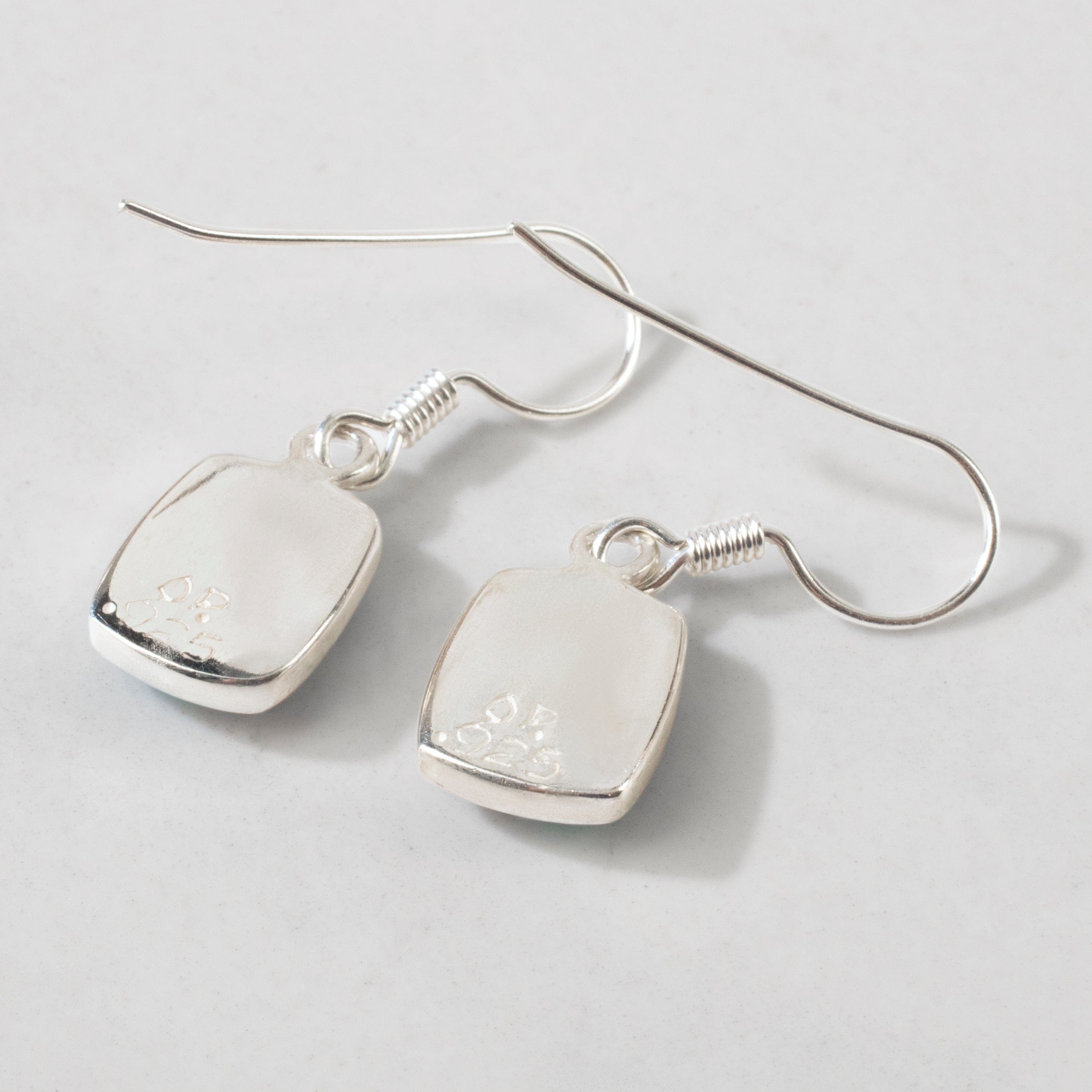 Kalifano Southwest Silver Jewelry Multi Gemstone Square 925 Sterling Silver USA Hanmade with French Hook NME.2074.MT