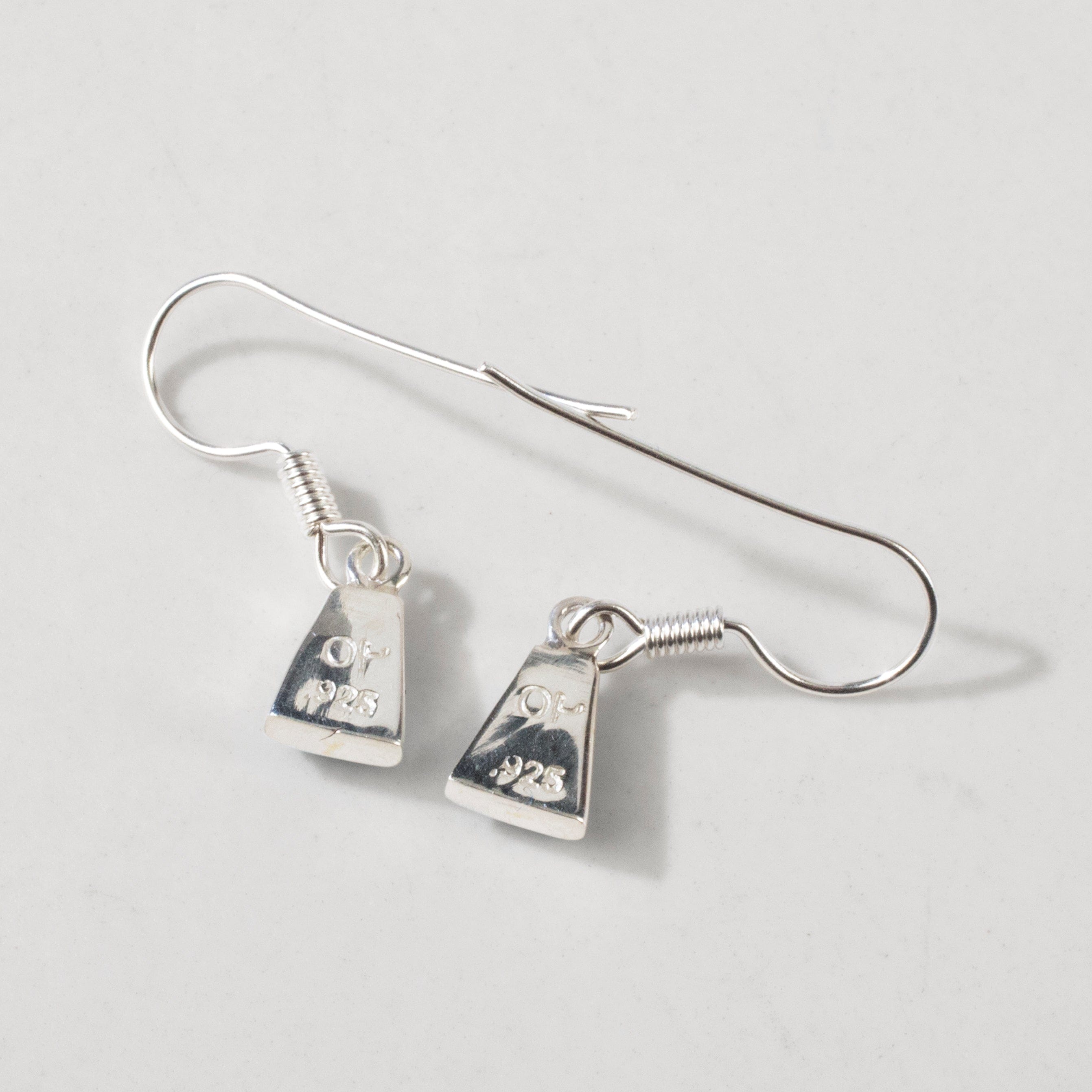 Kalifano Southwest Silver Jewelry Trapizium Turquoise 925 Sterling Silver USA Handmade Earring with French Hook NME.0643.TQ