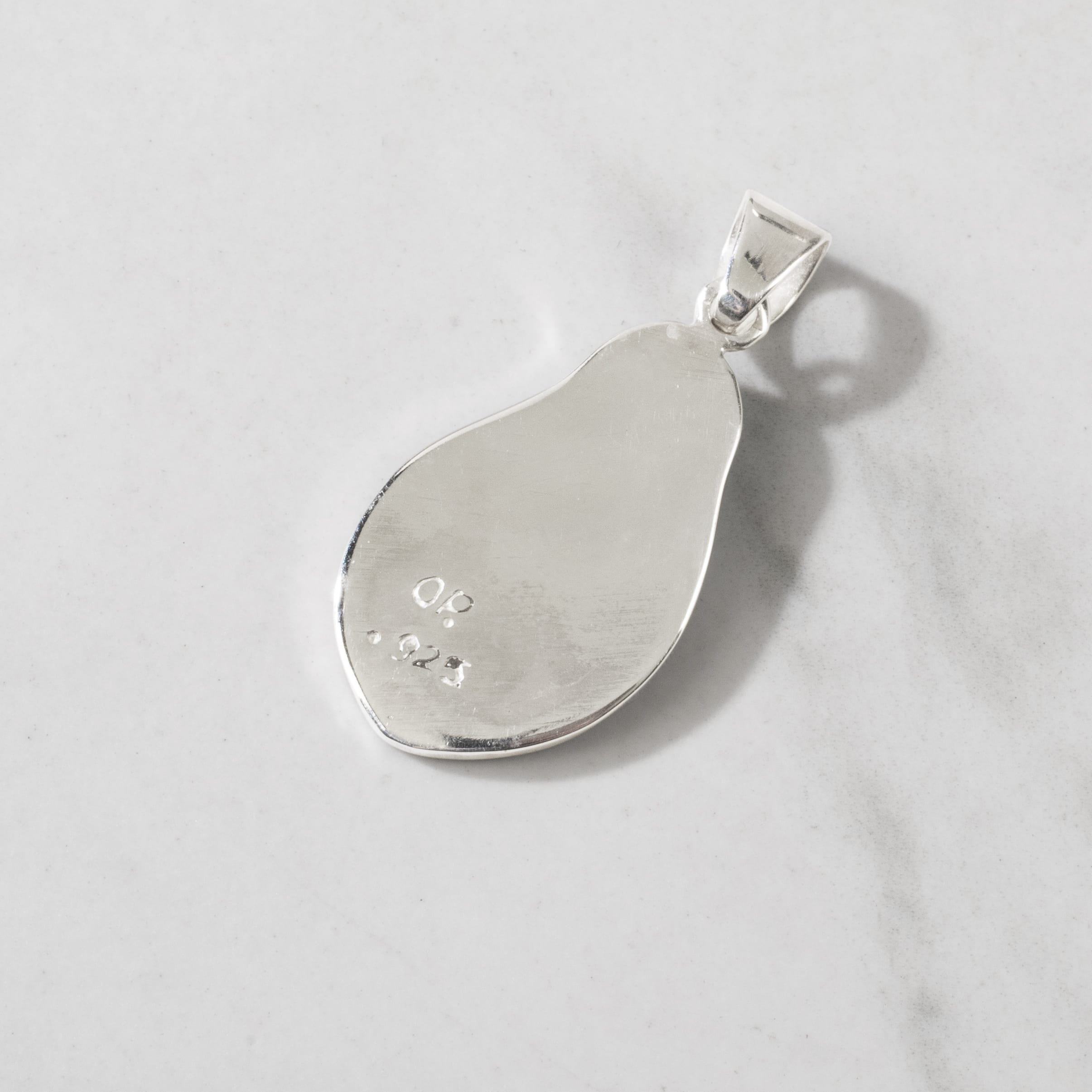 Kalifano Southwest Silver Jewelry Turquoise Bear Claw 925 Sterling Silver Pendant USA Handmade with Aqua Opal Accent NMN.2318.TQ