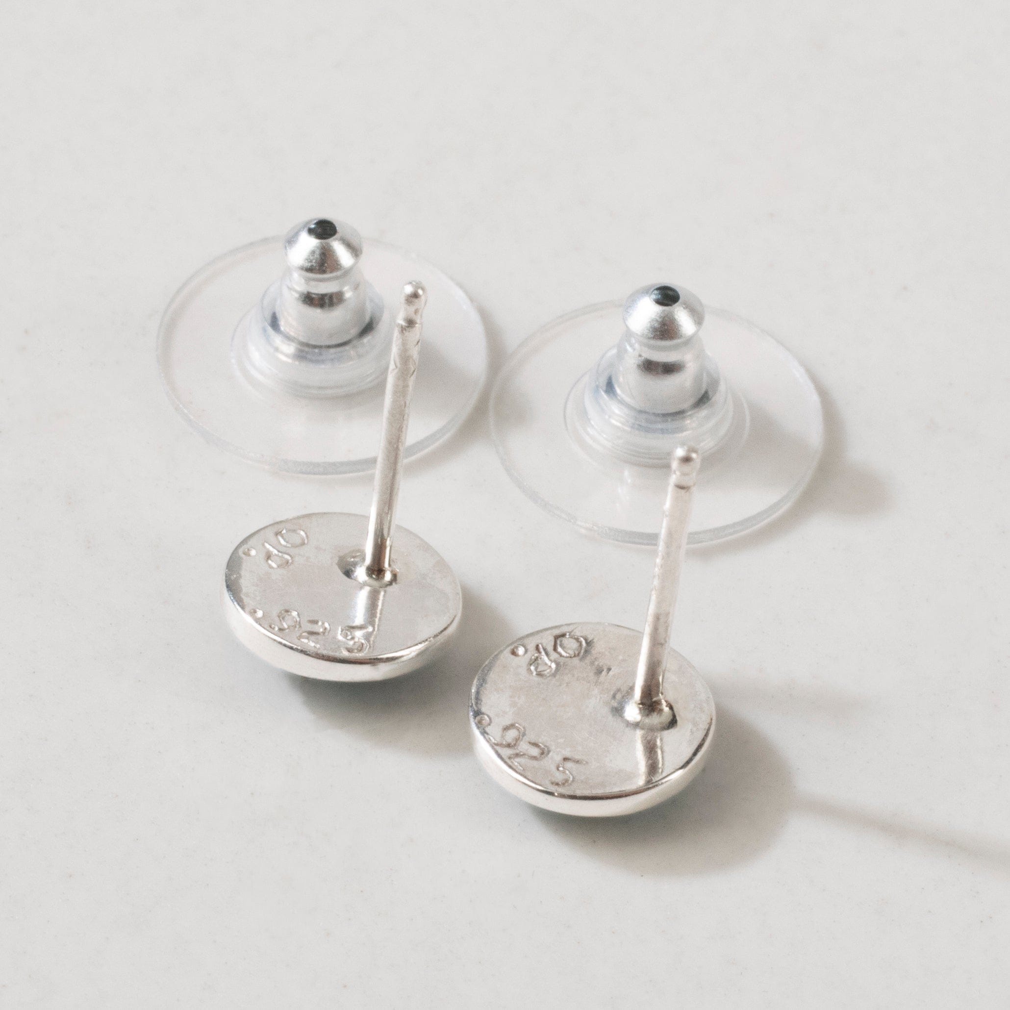 Kalifano Southwest Silver Jewelry Turquoise Circle 925 Sterling Silver USA Handmade Earring with Stud Backing NME.2253.TQ