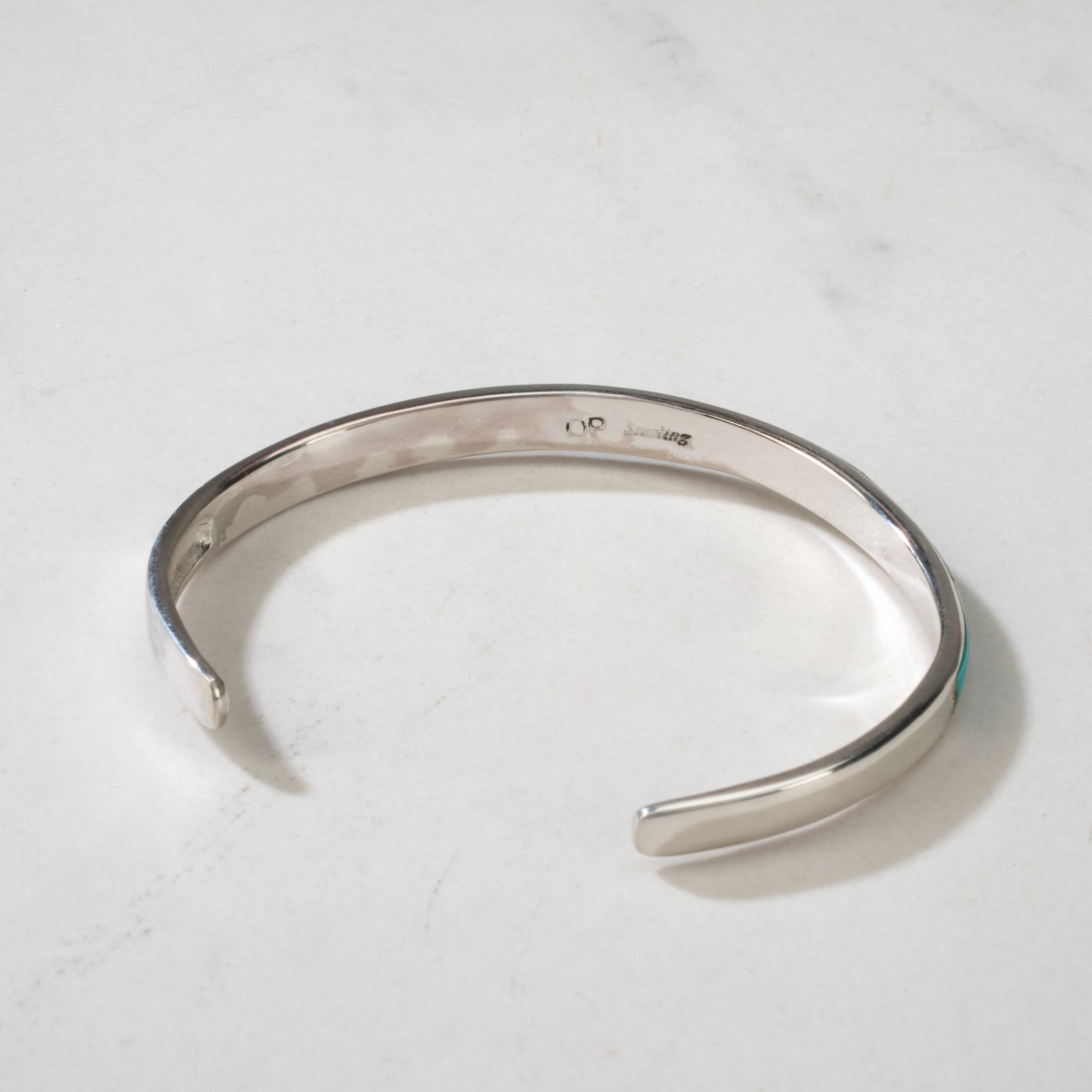Kalifano Southwest Silver Jewelry Turquoise & Opal USA Handmade 925 Sterling Silver Cuff NMB.0757.TQ