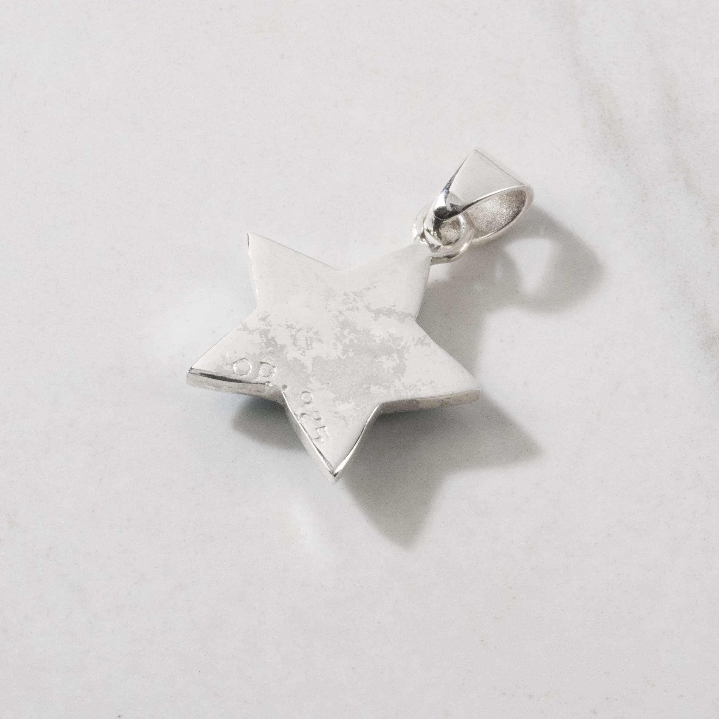 Kalifano Southwest Silver Jewelry Turquoise Star 925 Sterling Silver Pendant USA Handmade with Opal Accent NMN.2243.TQ