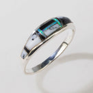 White Buffalo Turquoise 925 Sterling Silver Ring USA Handmade with Laboratory Opal Accent