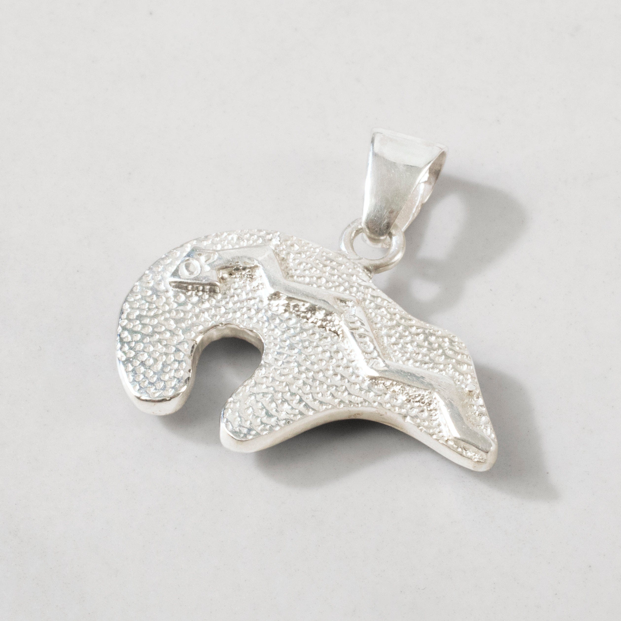 Kalifano Southwest Silver Jewelry White Buffalo Turquoise & Opal Bear USA Handmade 925 Sterling Silver Pendant NMN.0471.WB