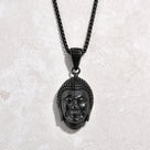 Black Buddha Steel Hearts Necklace
