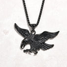 Black Eagle Steel Hearts Necklace