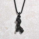 Black Jaguar Steel Hearts Necklace