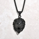 Black Lion Steel Hearts Necklace