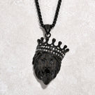 Black Lion Steel Hearts Necklace