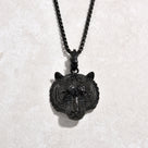 Black Tiger Steel Hearts Necklace