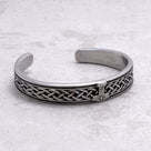Cross Twist Steel Hearts Cuff