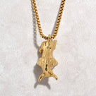 Gold Bull Steel Hearts Necklace