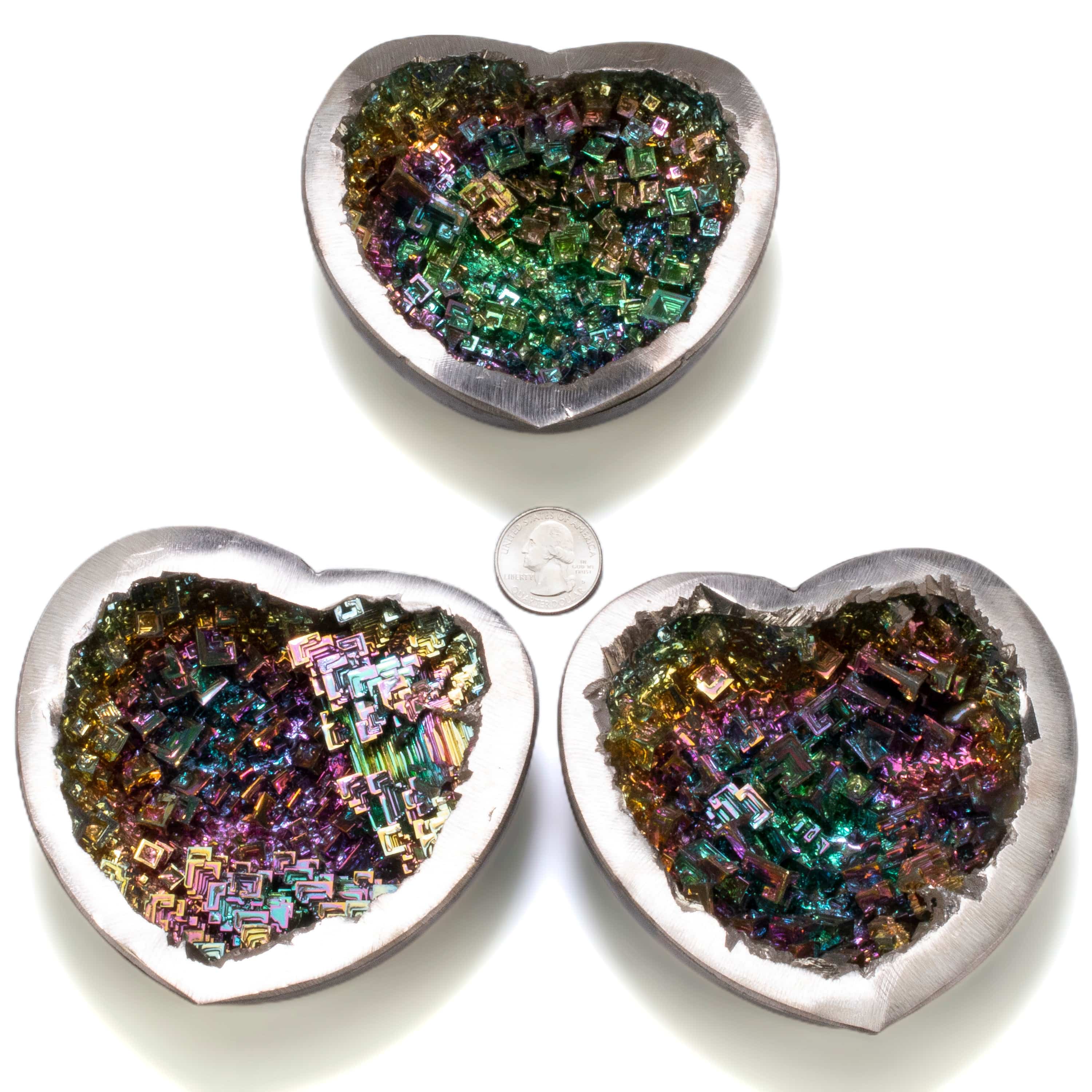 KALIFANO TUMBLED STONES Bismuth Heart - 4.5" BISMUTH-H