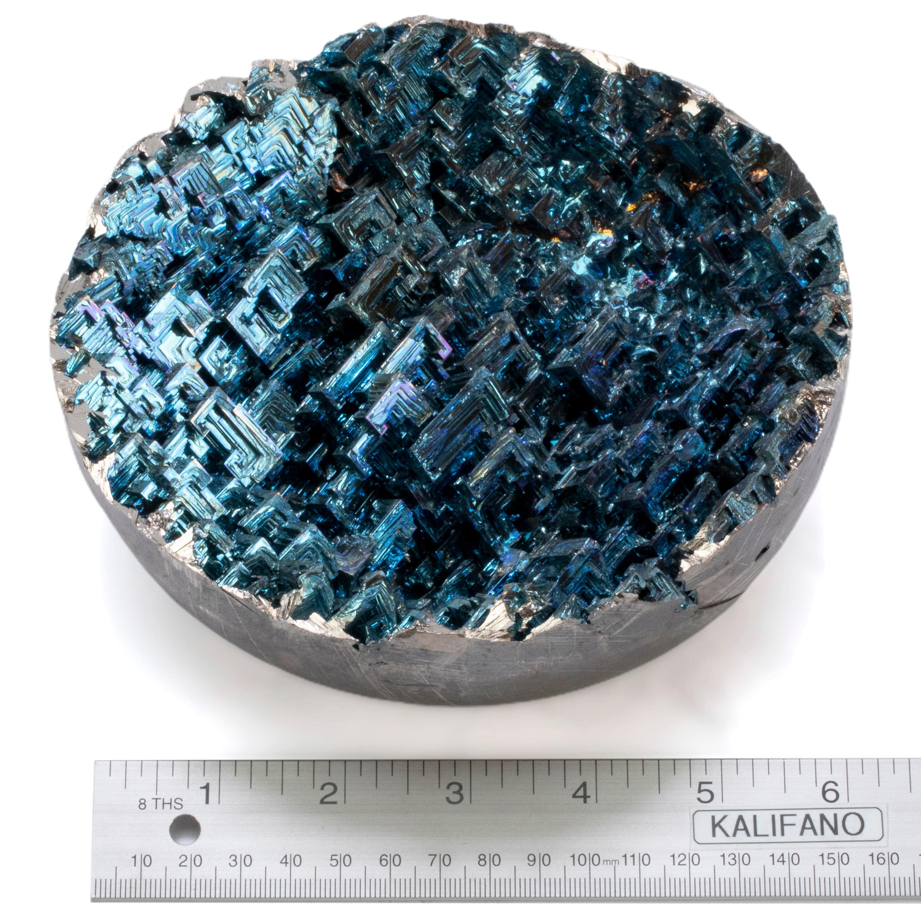 KALIFANO TUMBLED STONES Blue Bismuth Geode - 7" / 2,560 grams BISMUTH-BLG-L-002