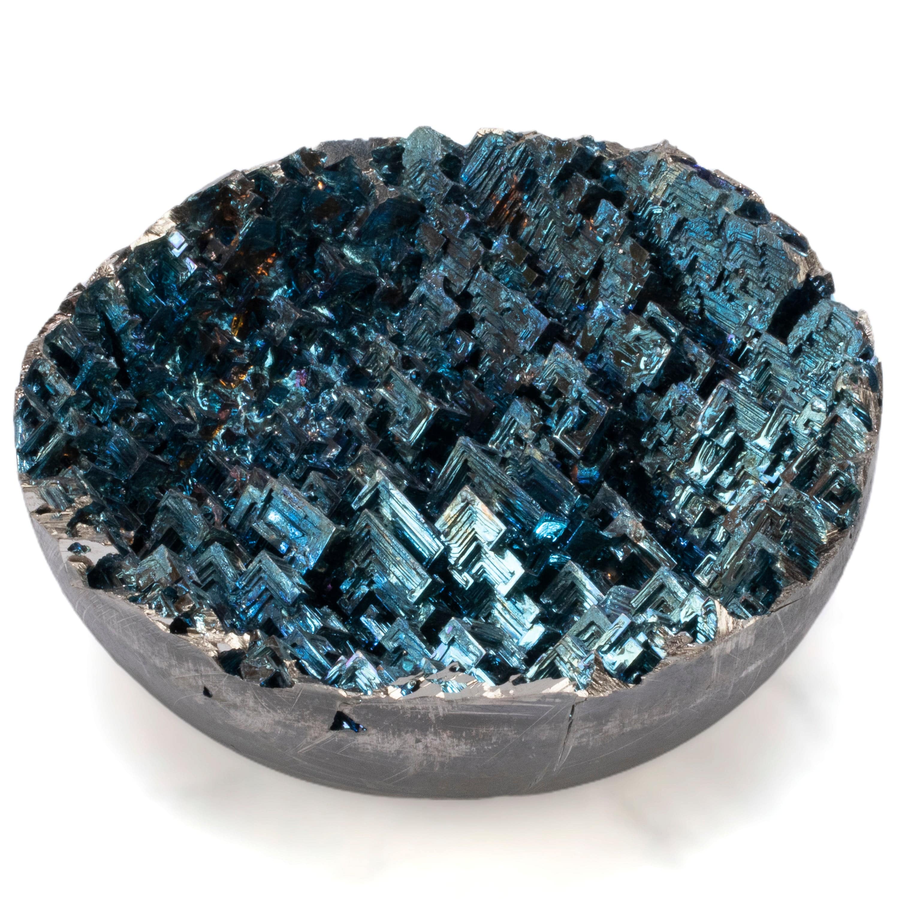 KALIFANO TUMBLED STONES Blue Bismuth Geode - 7" / 2,560 grams BISMUTH-BLG-L-002