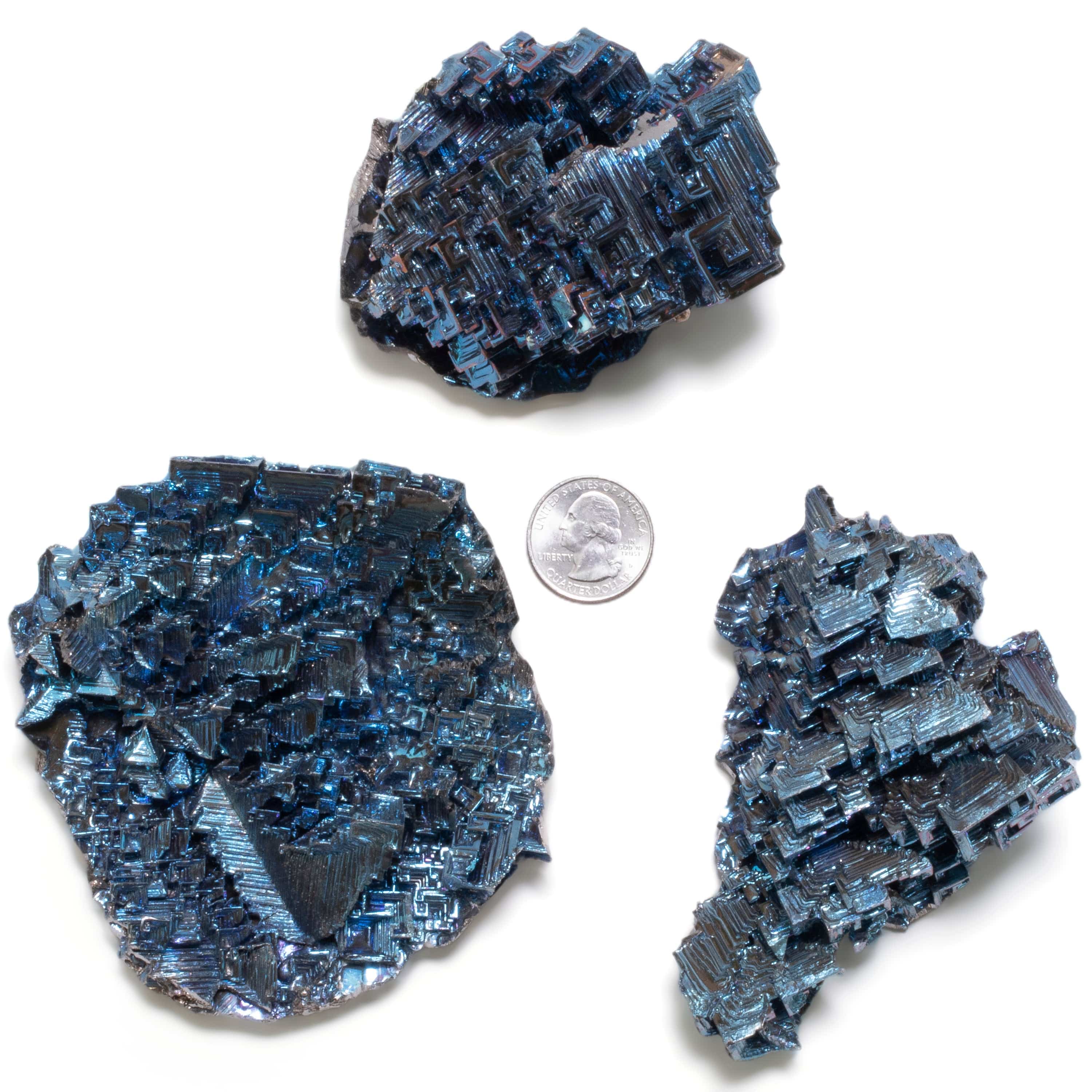 KALIFANO TUMBLED STONES Blue Bismuth Geode - Small BISMUTH-BLG-S