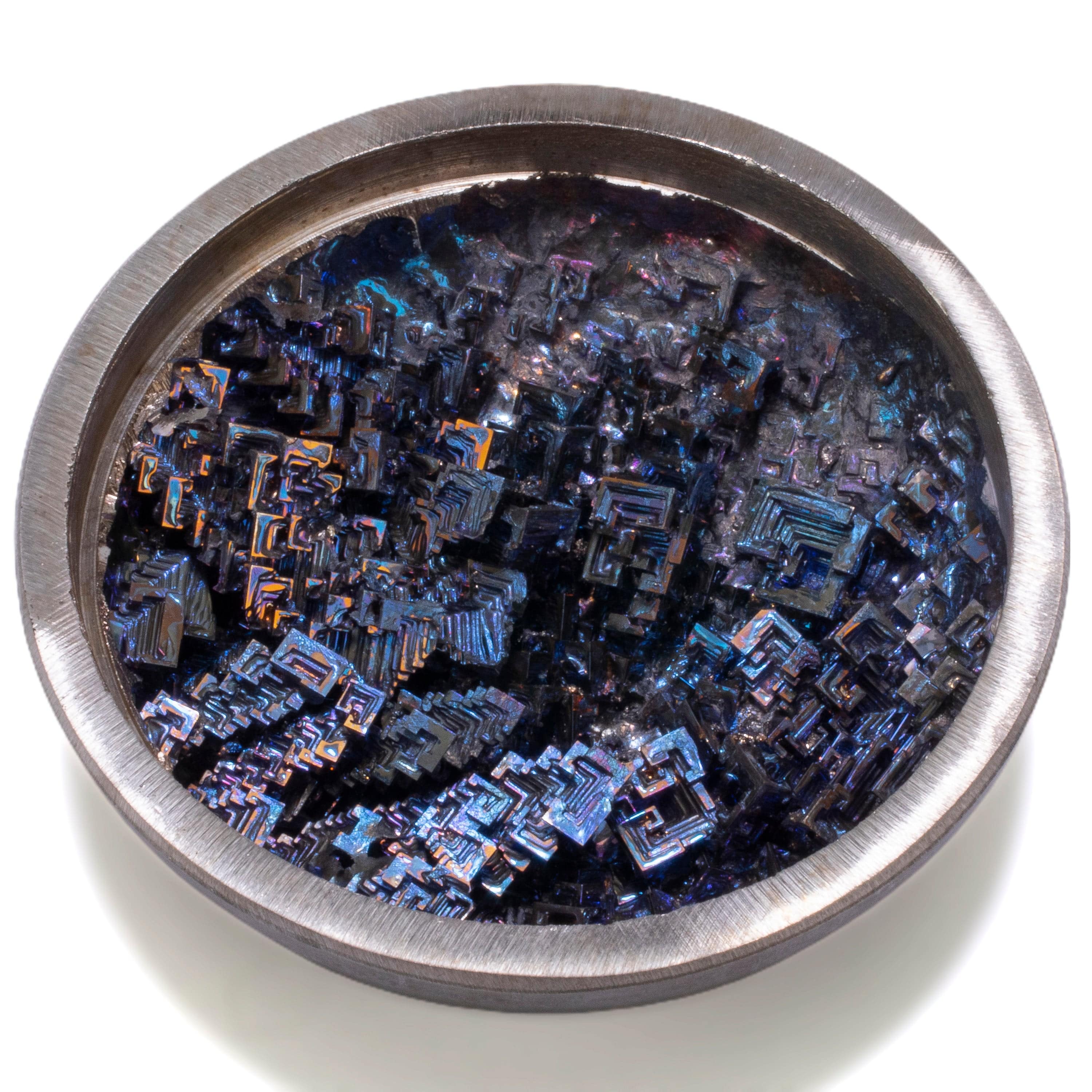 KALIFANO TUMBLED STONES Purple Bismuth Ore Bowl - 4" BISMUTH-B-PP