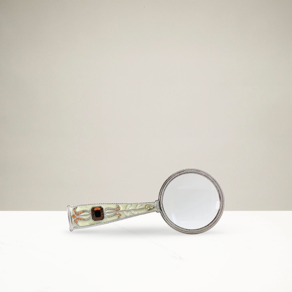 Alexander KALIFANO SVA 008 Vanity Magnifying Glass Made with Crystals White