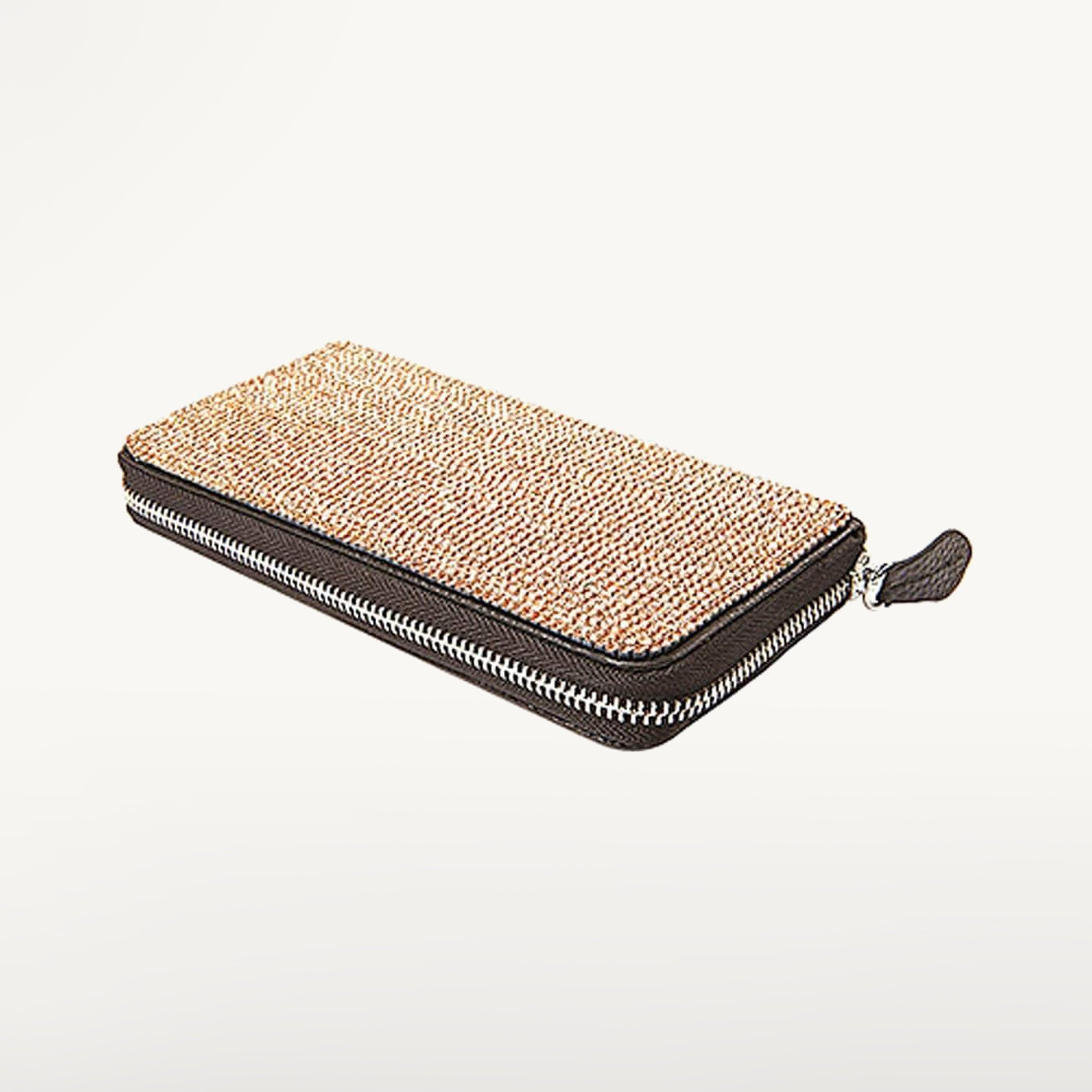 Kalifano Wallets & Purses SW-003C-LP - Wallet made with Light Peach Crystals SW-003C-LP