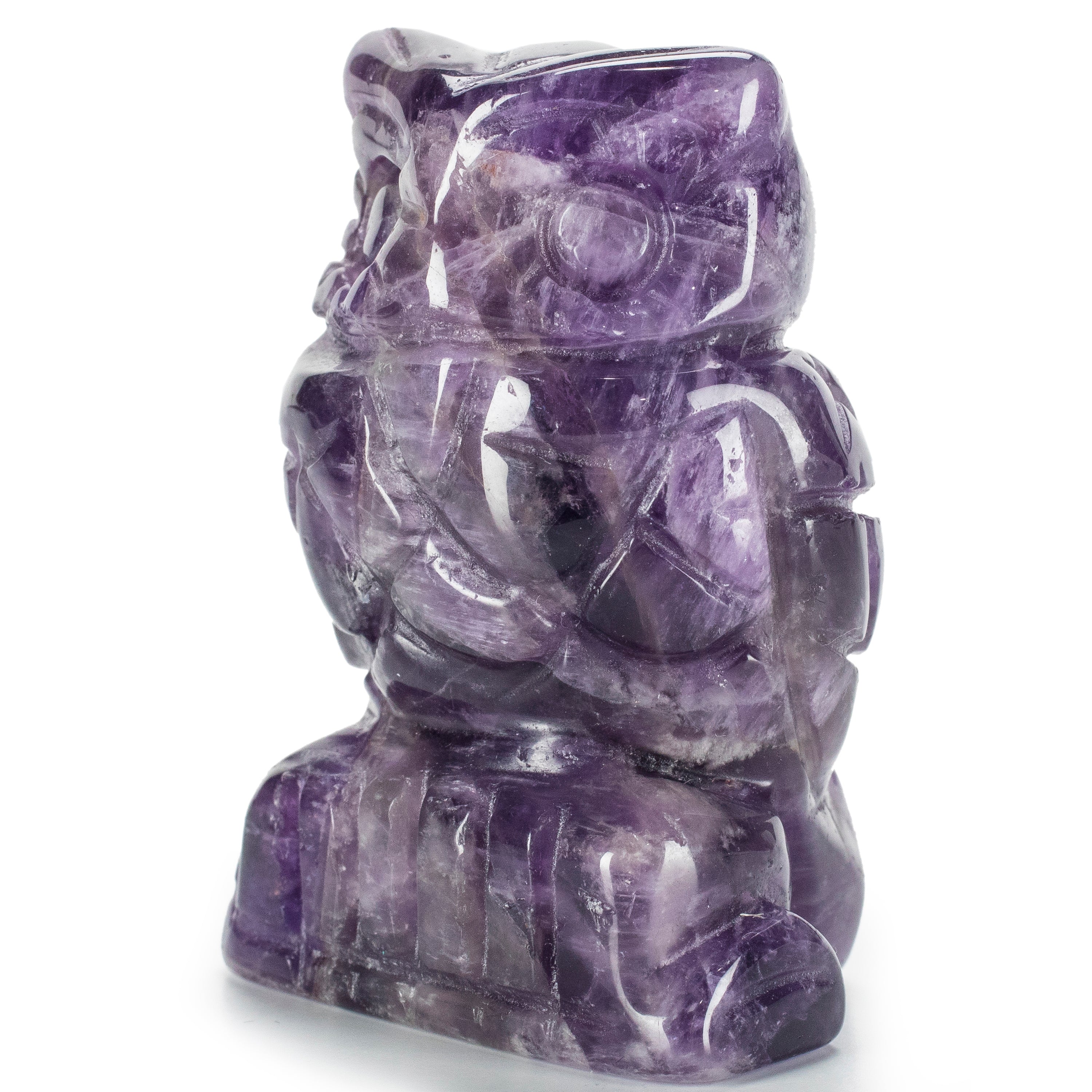 Amethyst Owl  2'' Natural Gemstone Carving