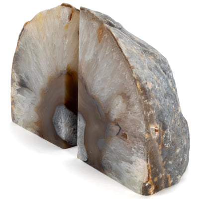 KALIFANO Agate Large Agate Geode Bookend Set BAB400-AG