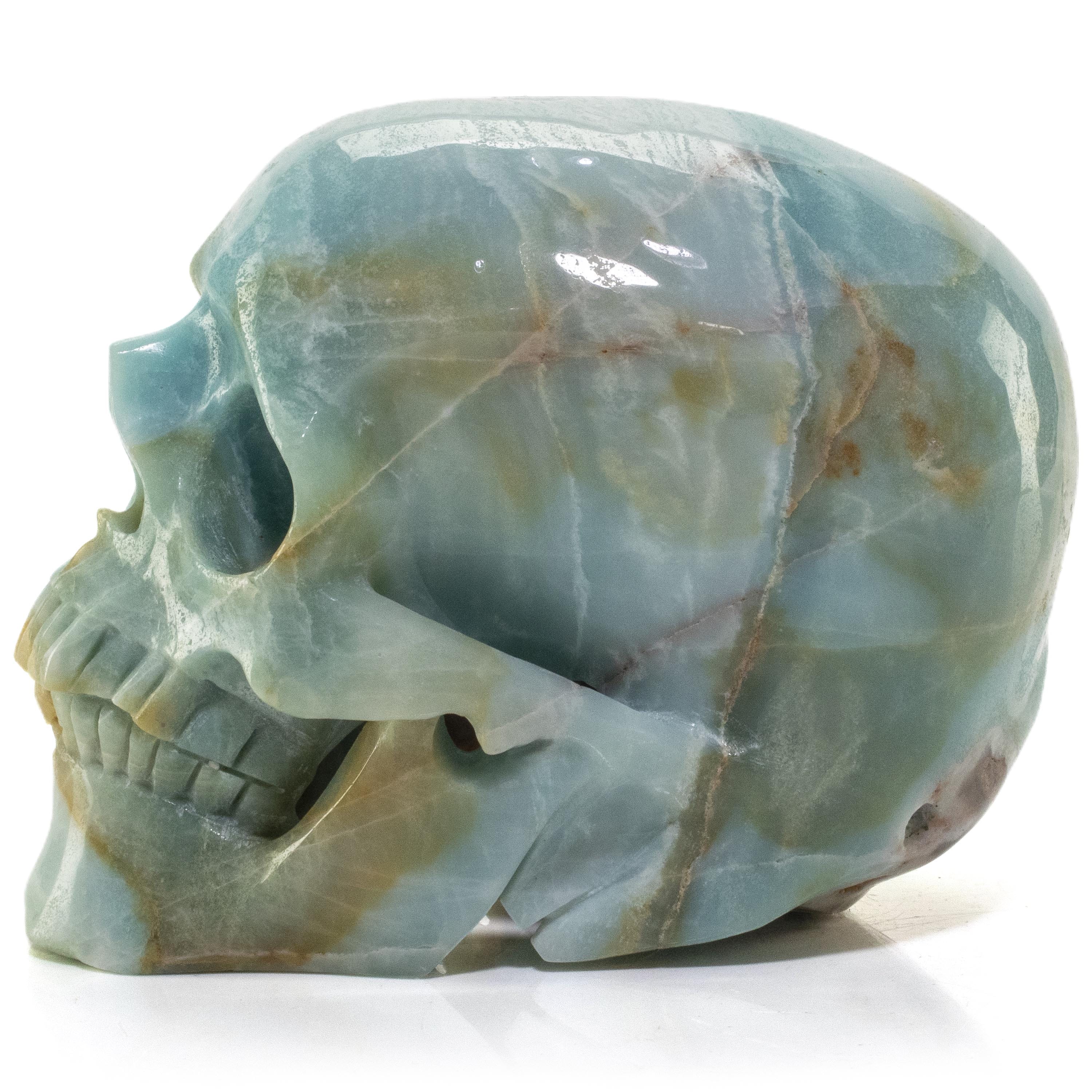 Kalifano Amazonite Amazonite Skull Carving 5.5" / 2,128g SK9000-AZ.001