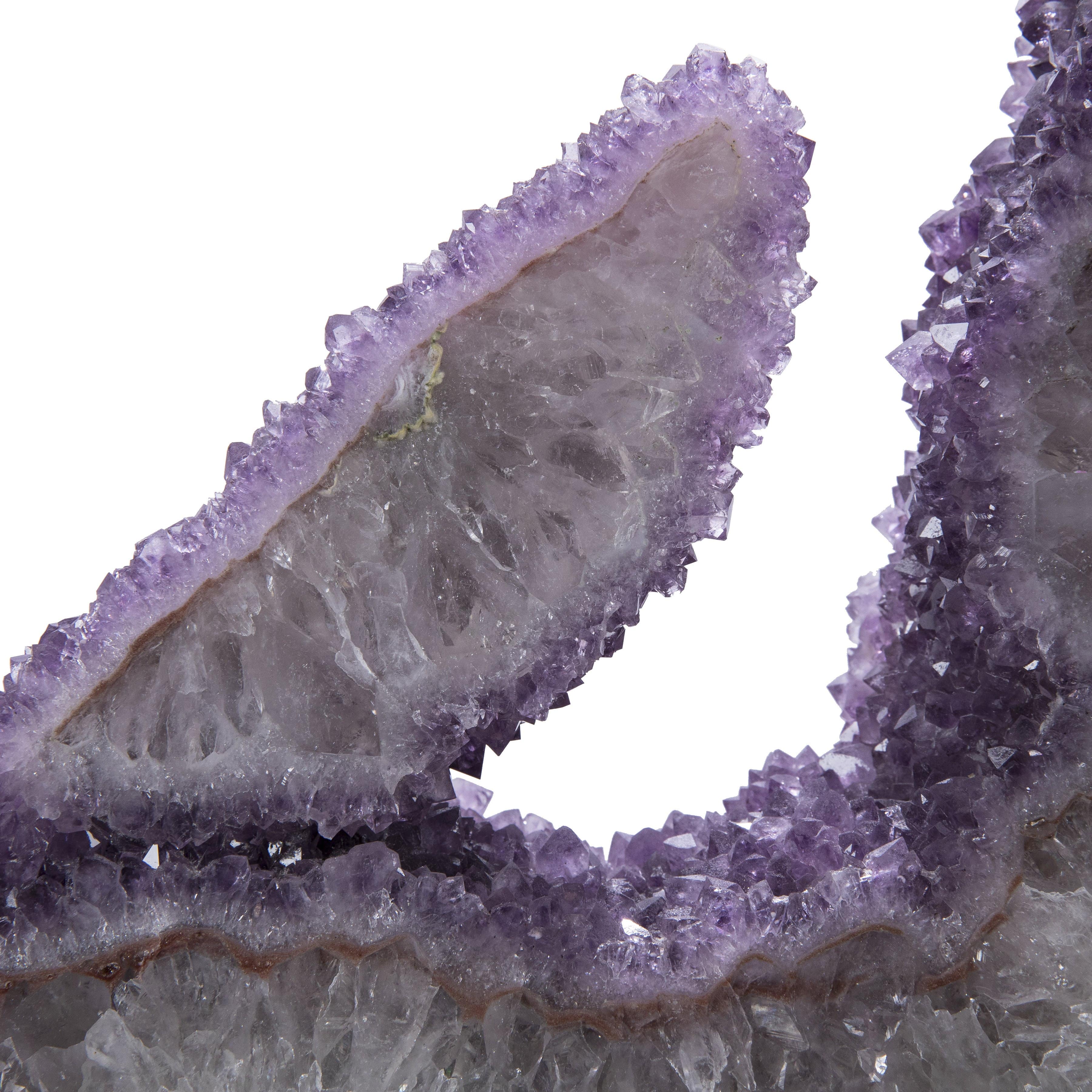 Kalifano Amethyst Natural Brazilian Amethyst Geode Slice on Stand - 46 in / 66 lbs BAG18000.001
