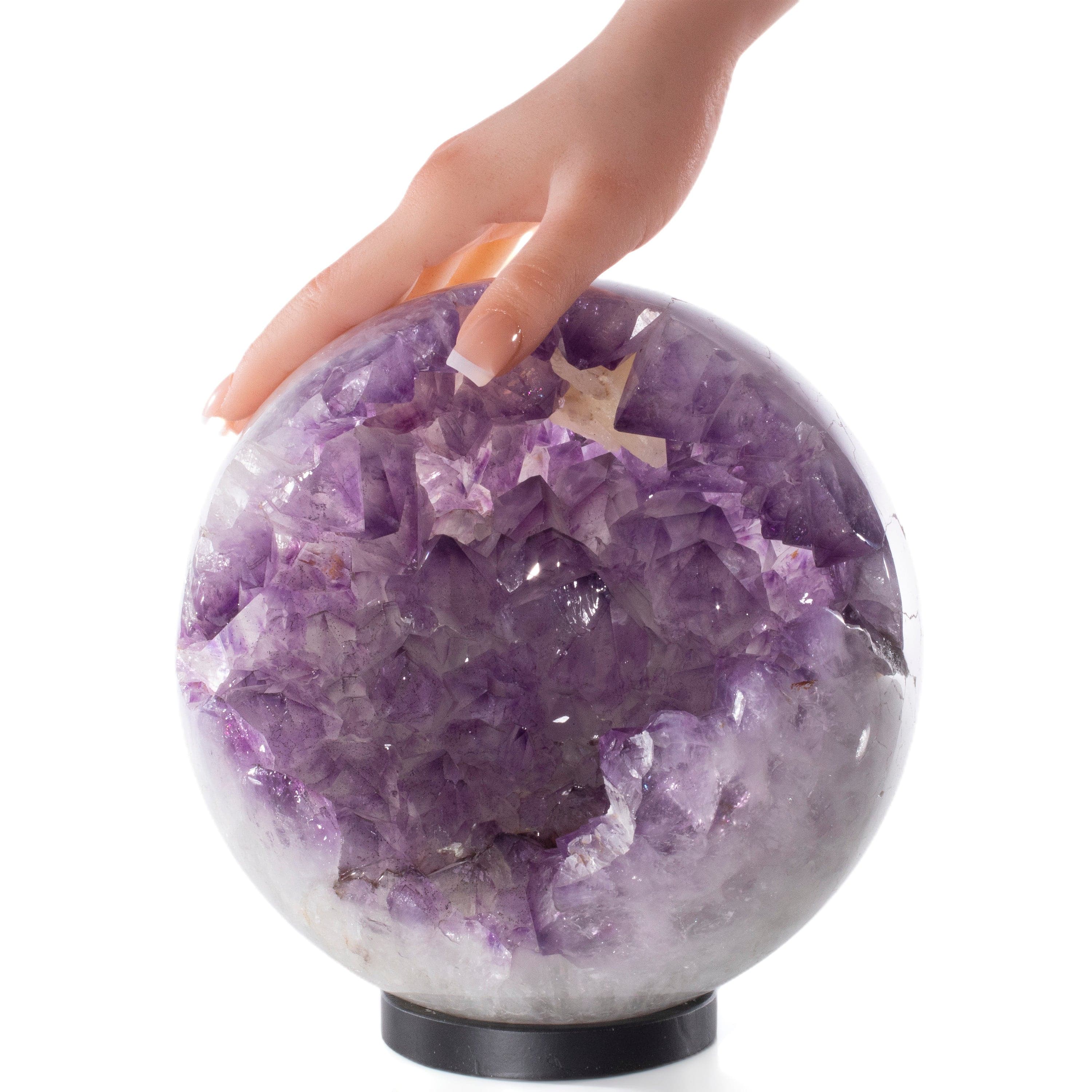 Kalifano Amethyst Natural Brazilian Amethyst Sphere Carving SPHERE14000-AM