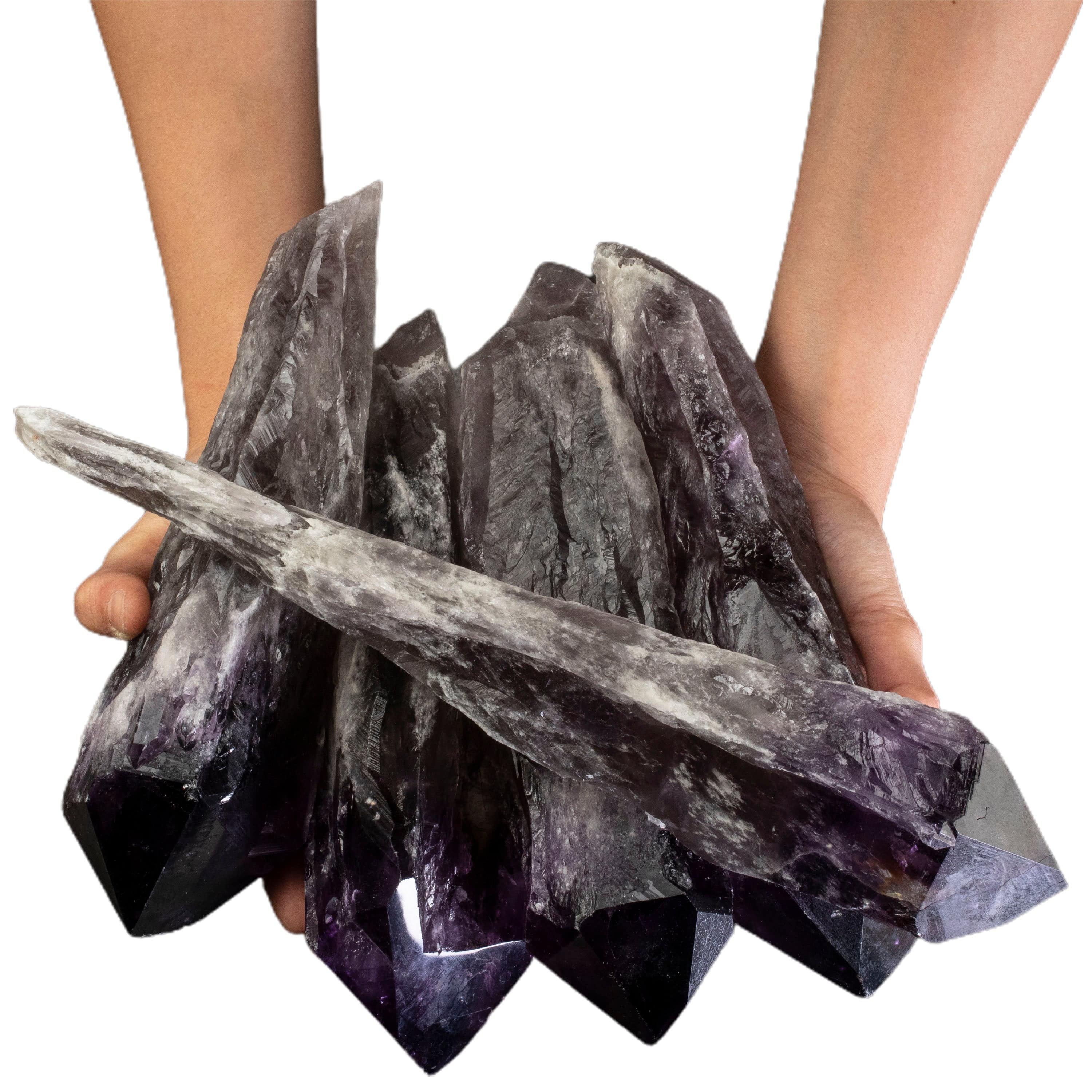 Kalifano Amethyst Natural Elestial Amethyst Point - 10 in. / 2.4 lbs ALW1200