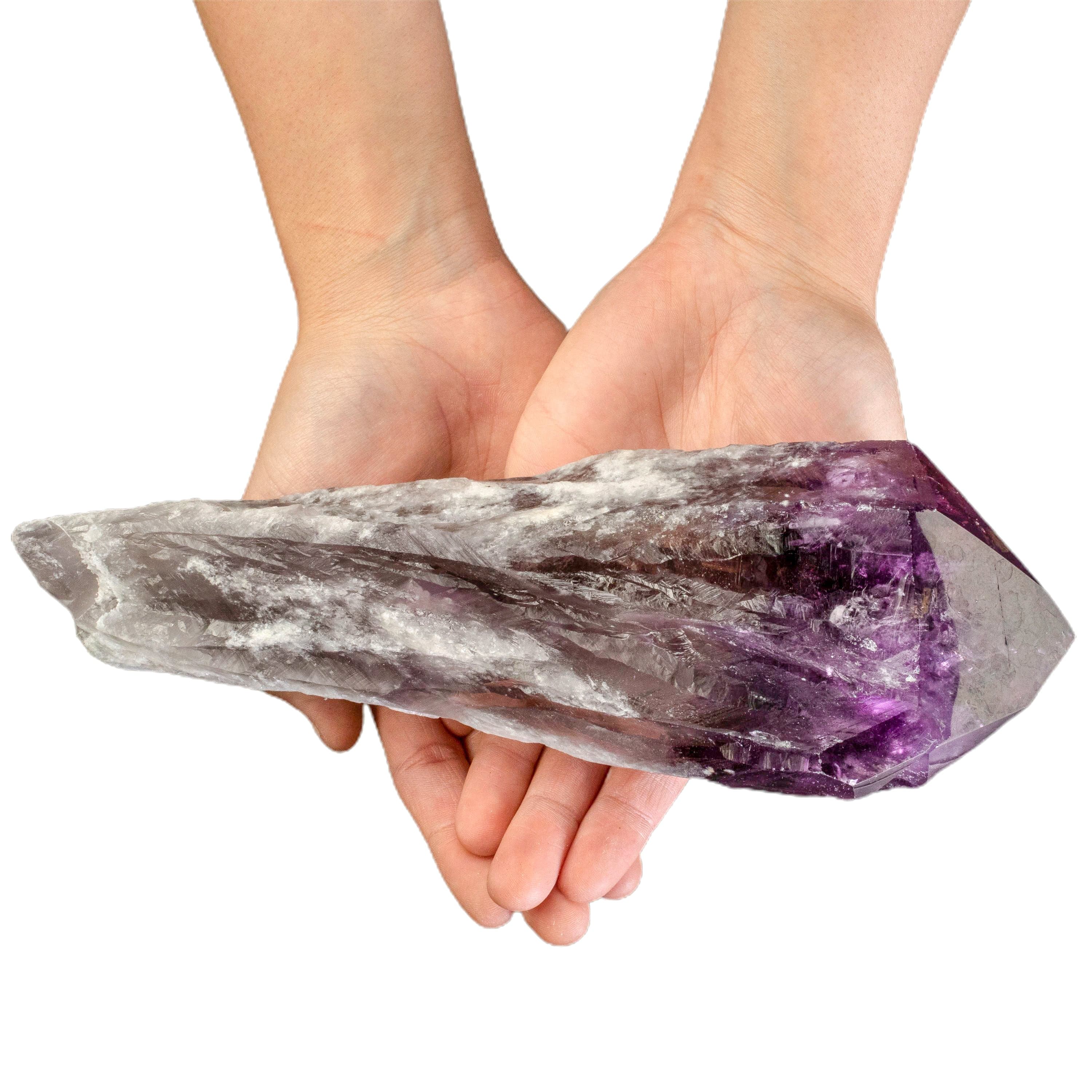 Kalifano Amethyst Natural Elestial Amethyst Point - 10 in. / 2.4 lbs ALW1200