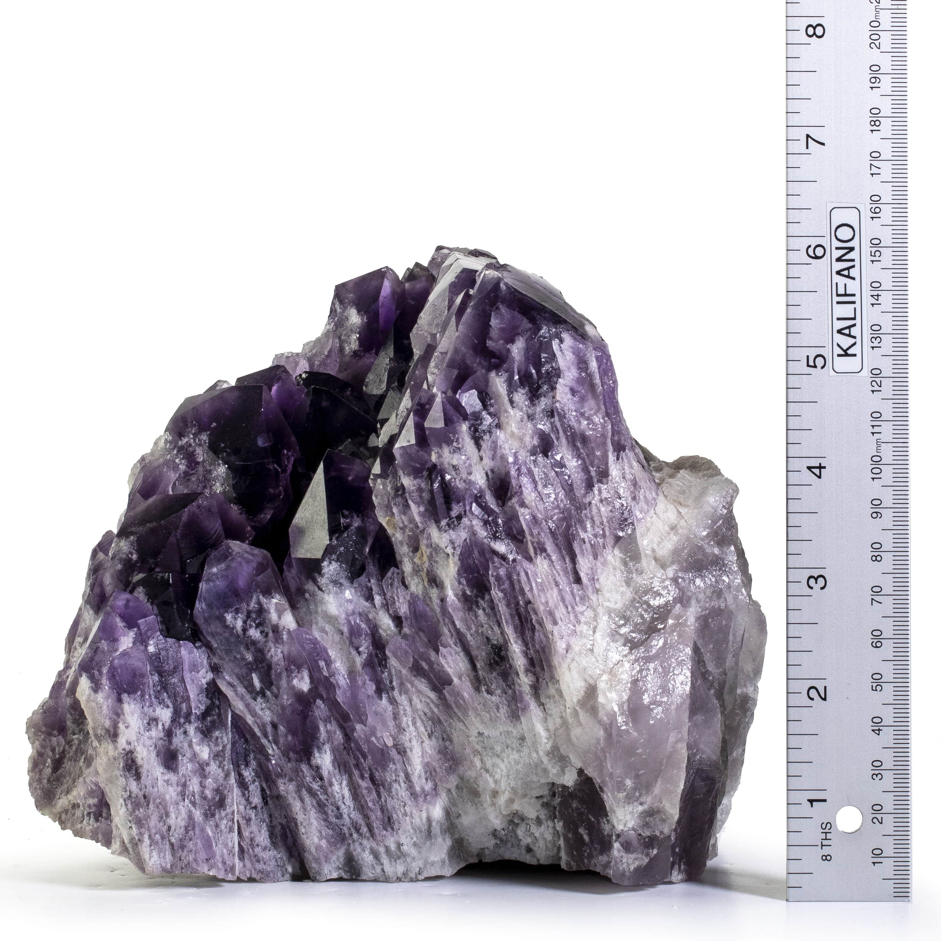 Kalifano Amethyst Rare Natural Elestial Amethyst Cluster Point from Brazil - 11.2 lbs ALW2000.001