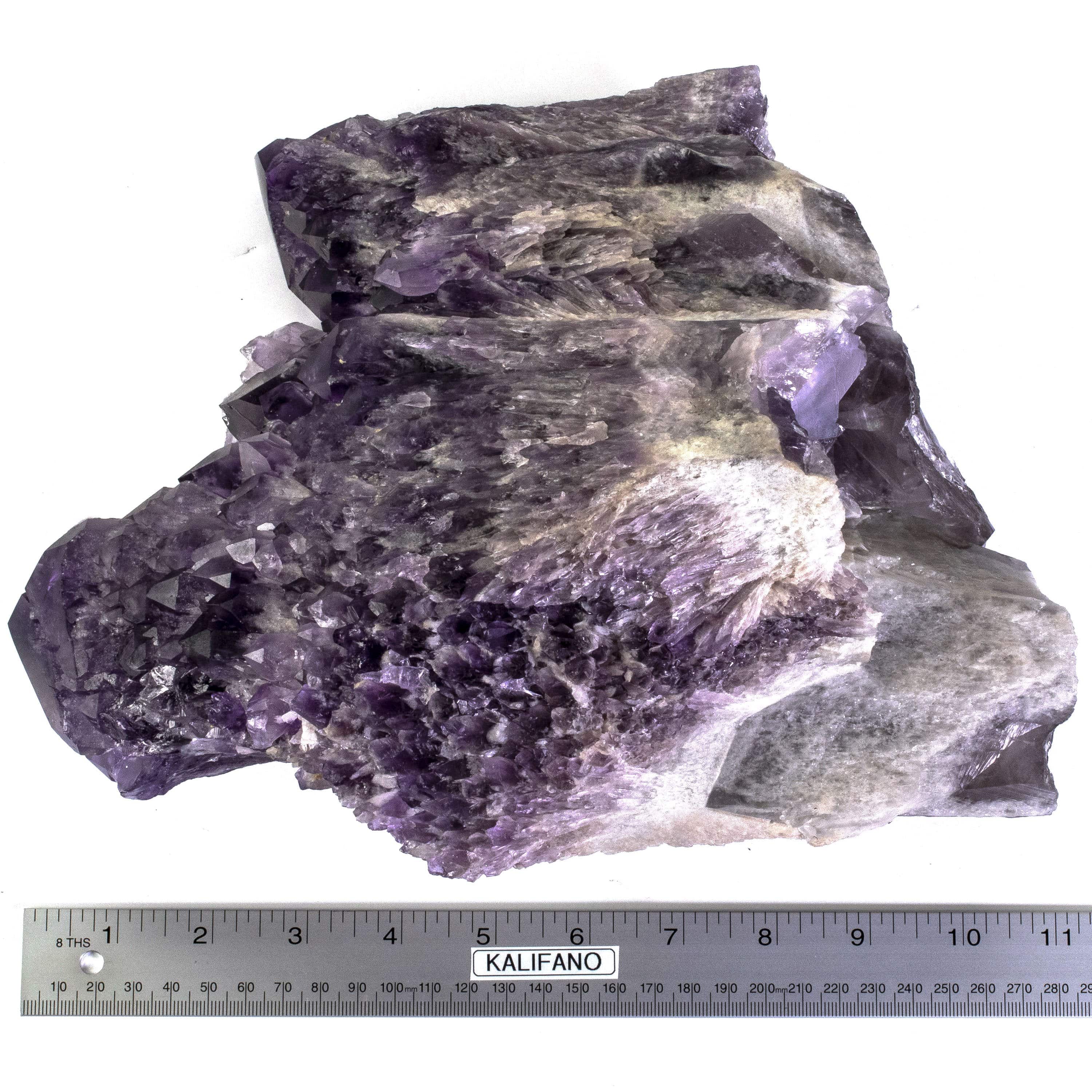 Kalifano Amethyst Rare Natural Elestial Amethyst Cluster Point from Brazil - 14.7 lbs ALW2500.001