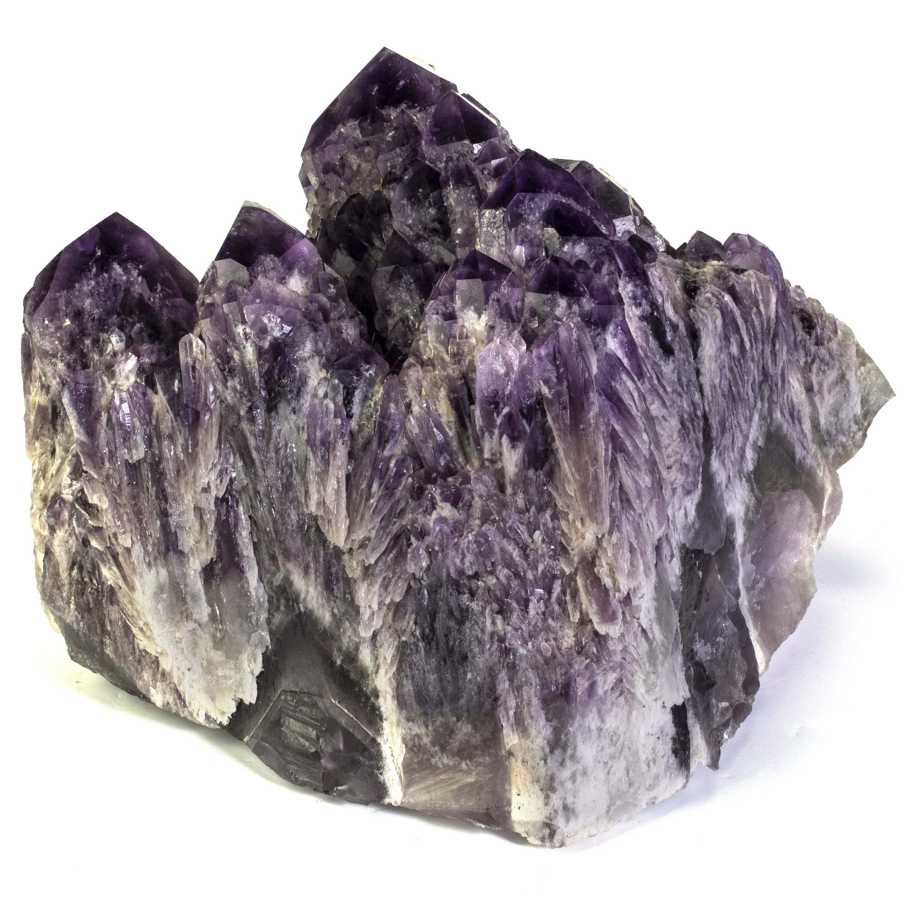 Kalifano Amethyst Rare Natural Elestial Amethyst Cluster Point from Brazil - 20.2 lbs ALW3400.001