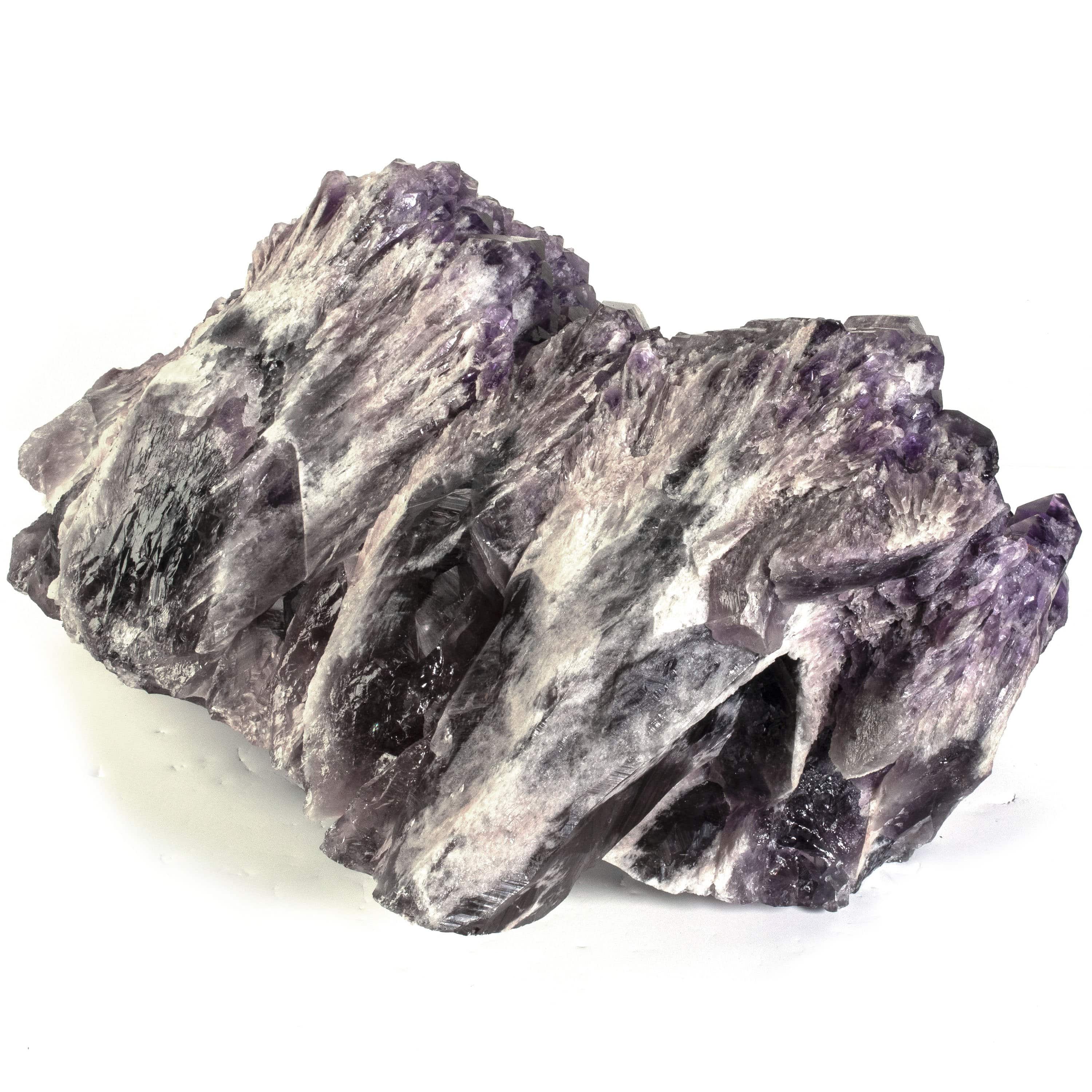 Kalifano Amethyst Rare Natural Elestial Amethyst Cluster Point from Brazil - 54.2 lbs ALW8900.001