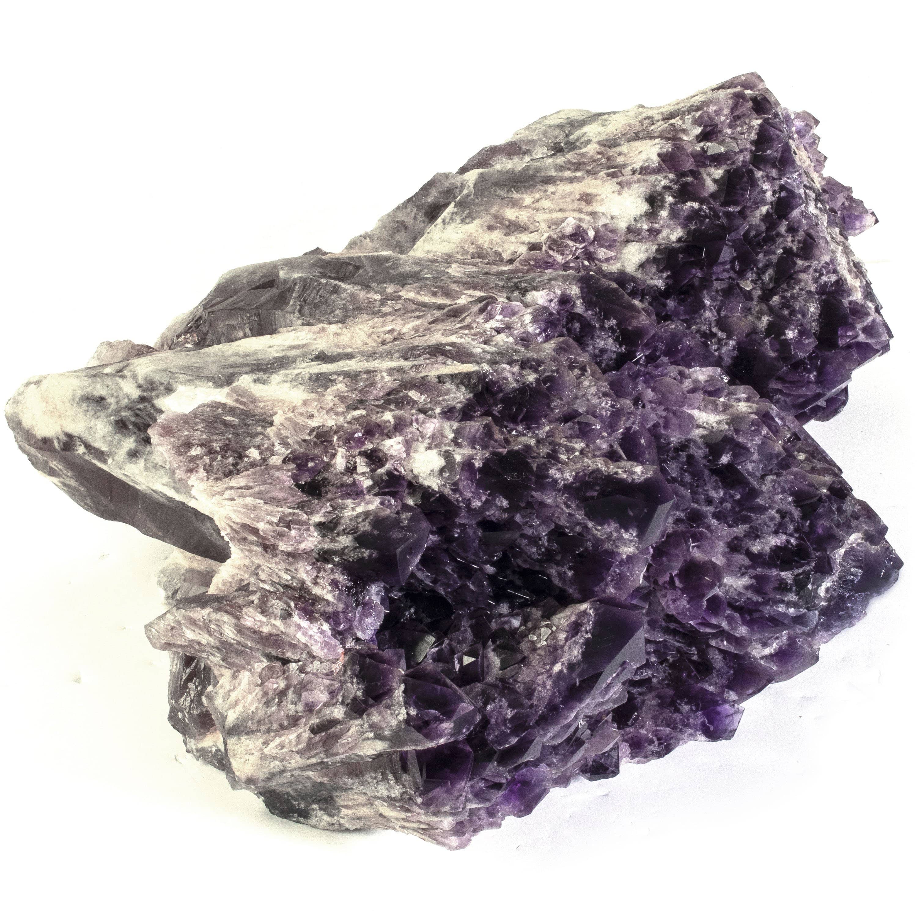 Kalifano Amethyst Rare Natural Elestial Amethyst Cluster Point from Brazil - 54.2 lbs ALW8900.001