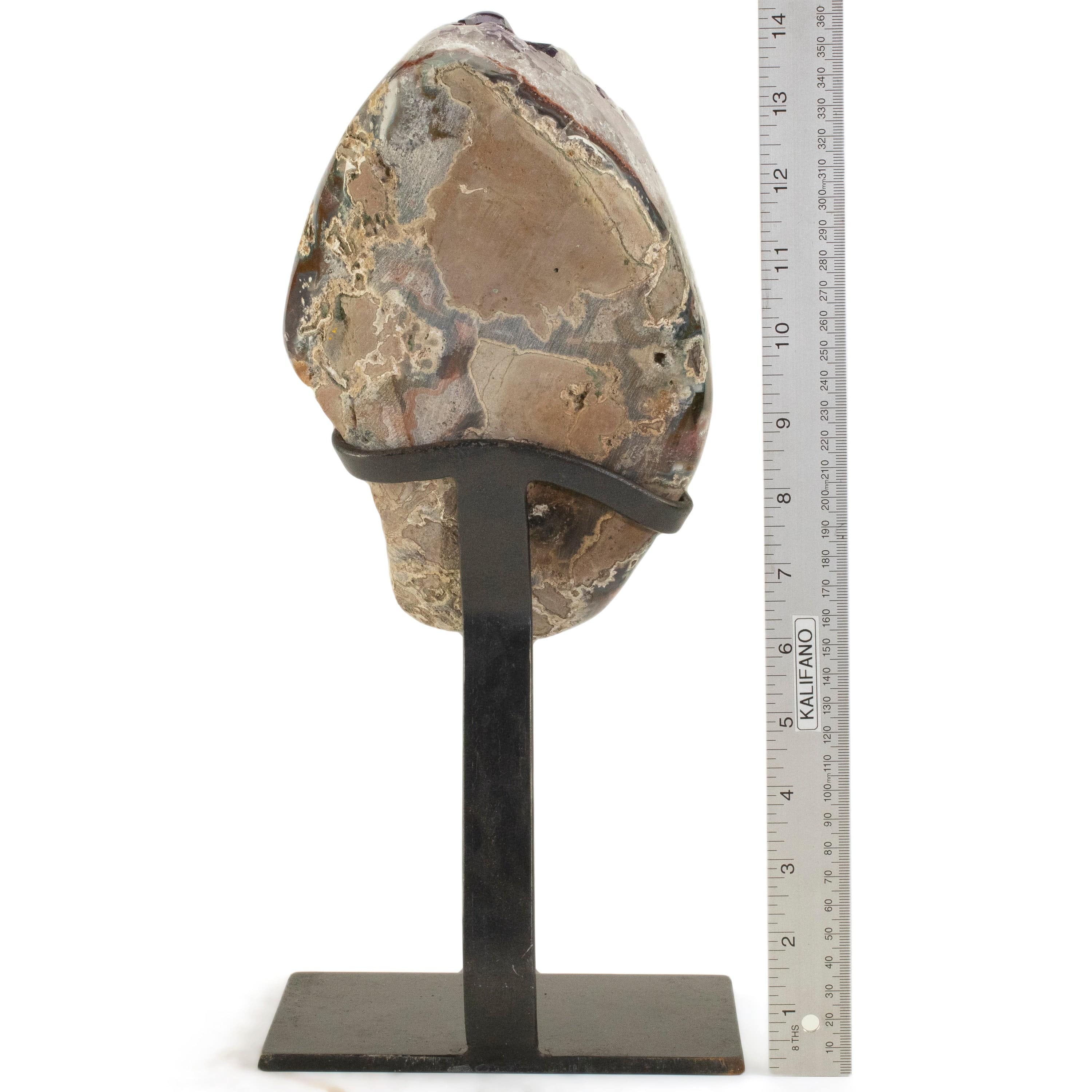 Kalifano Amethyst Uruguayan Amethyst Geode on Custom Stand - 10.6 lbs / 14 in. UAG4800.018