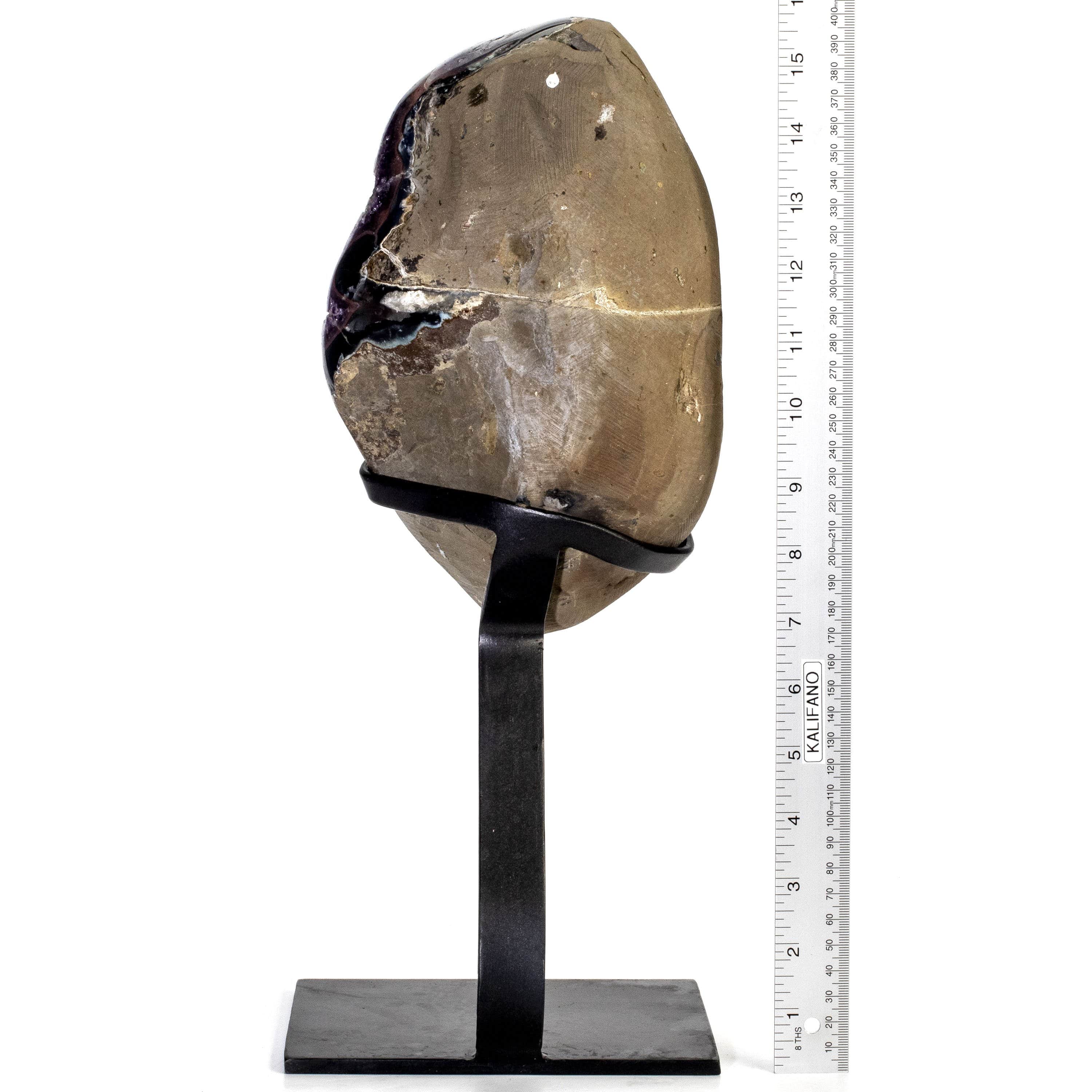Kalifano Amethyst Uruguayan Amethyst Geode on Custom Stand - 10.6 lbs / 16 in. UAG2200.007