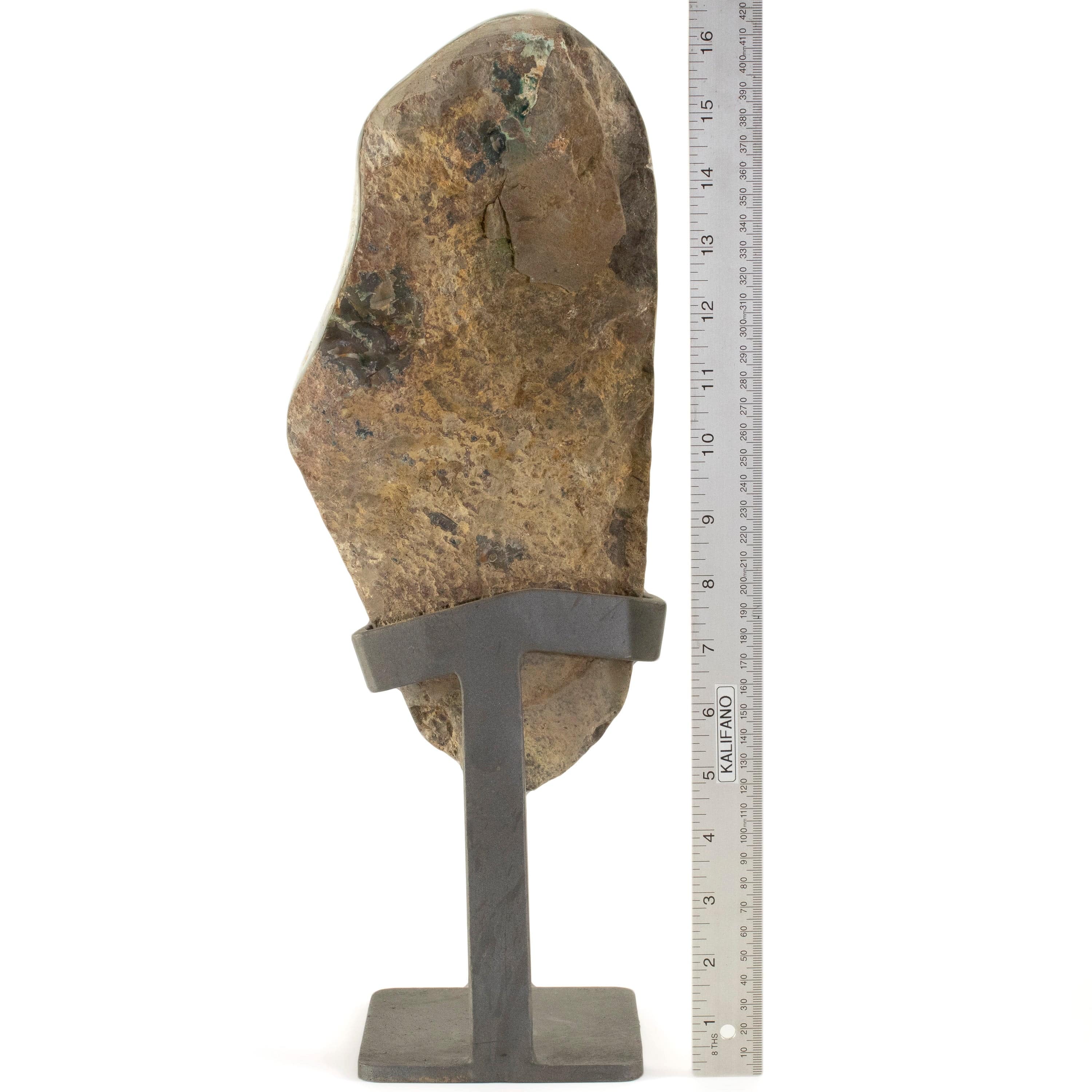 Kalifano Amethyst Uruguayan Amethyst Geode on Custom Stand - 11.2 lbs / 16.5 in. UAG2300.012