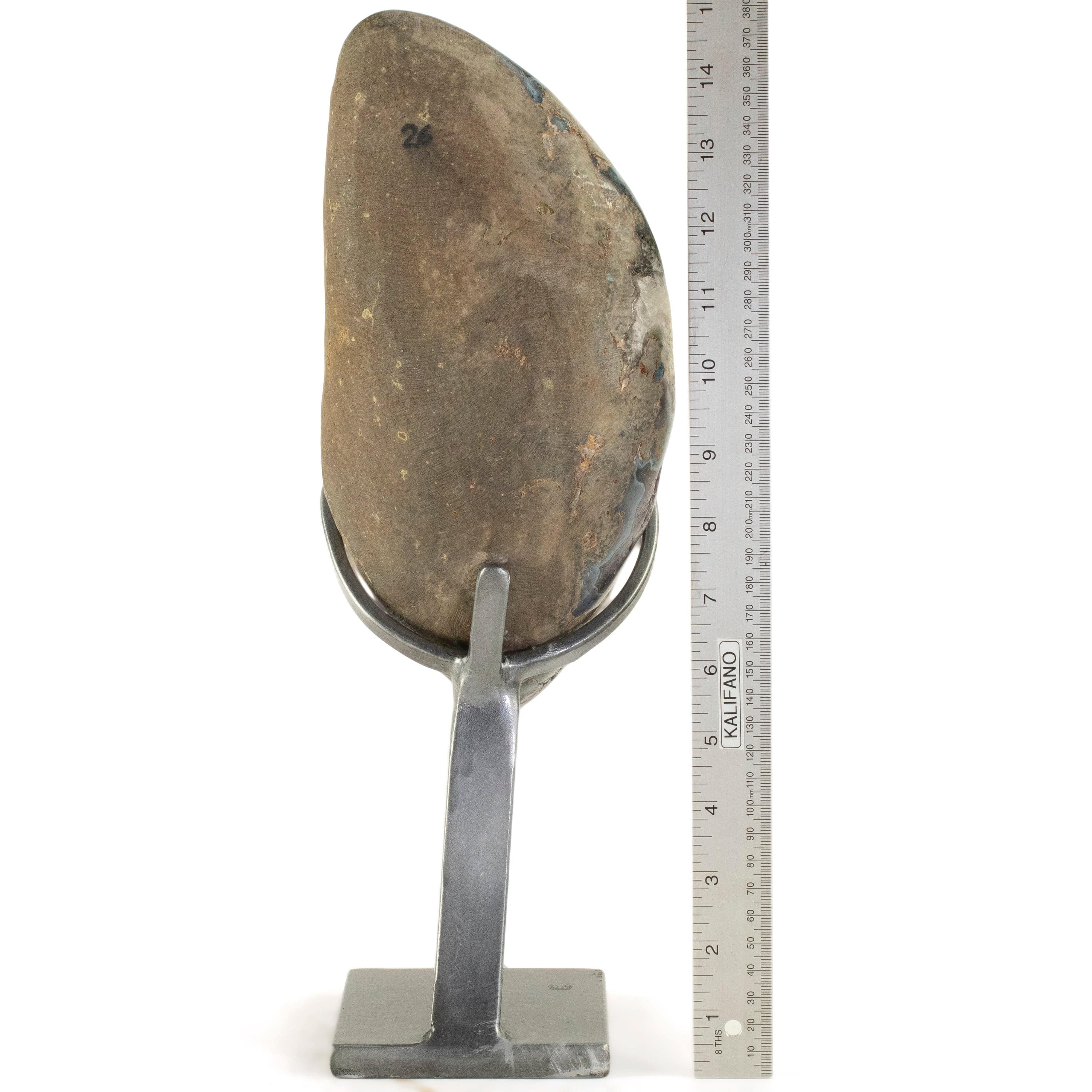 Kalifano Amethyst Uruguayan Amethyst Geode on Custom Stand - 12.1 lbs / 15 in. UAG5500.006