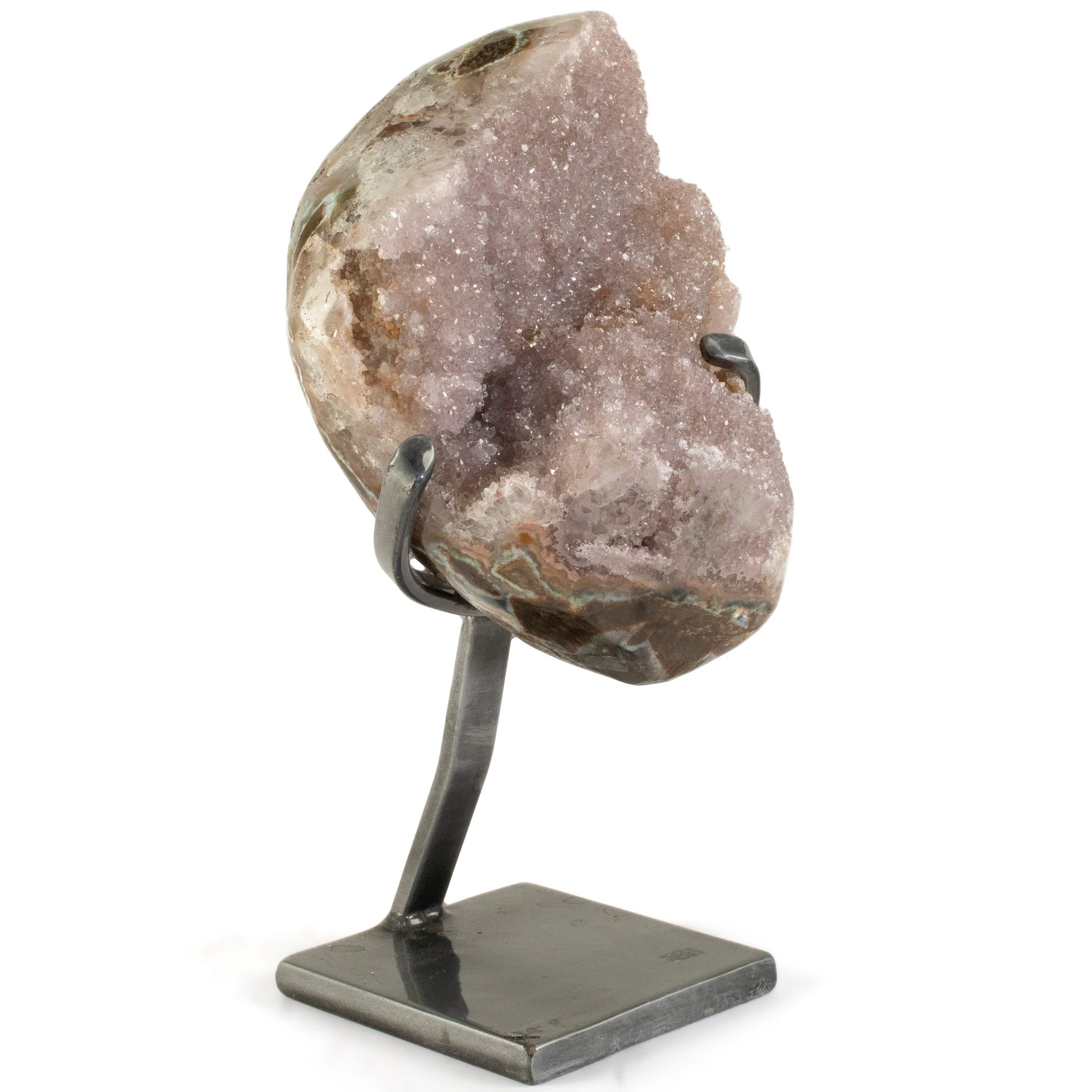 Kalifano Amethyst Uruguayan Amethyst Geode on Custom Stand - 14.7 lbs / 12 in. UAG3300.008