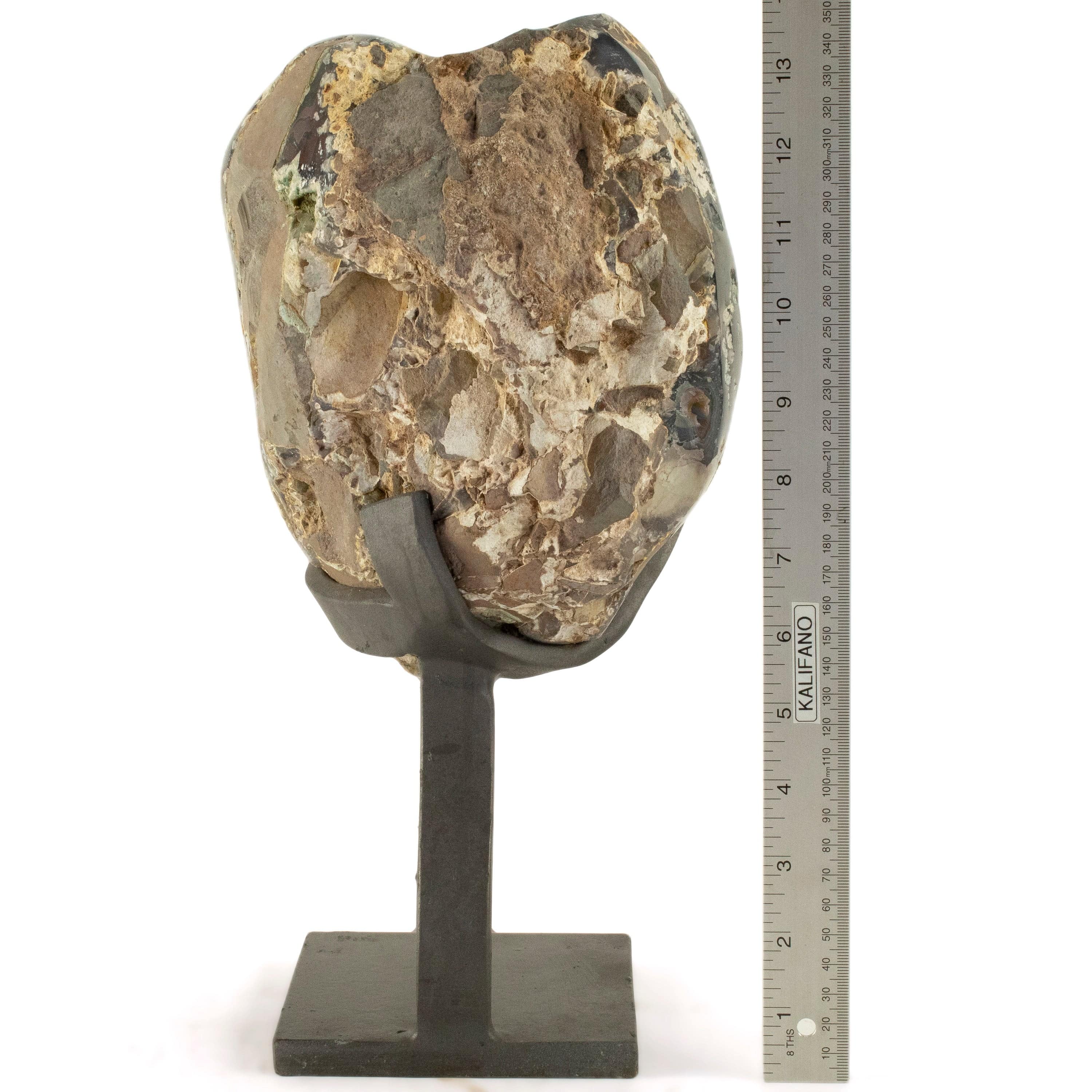 Kalifano Amethyst Uruguayan Amethyst Geode on Custom Stand - 15.6 lbs / 13.5 in. UAG3550.001