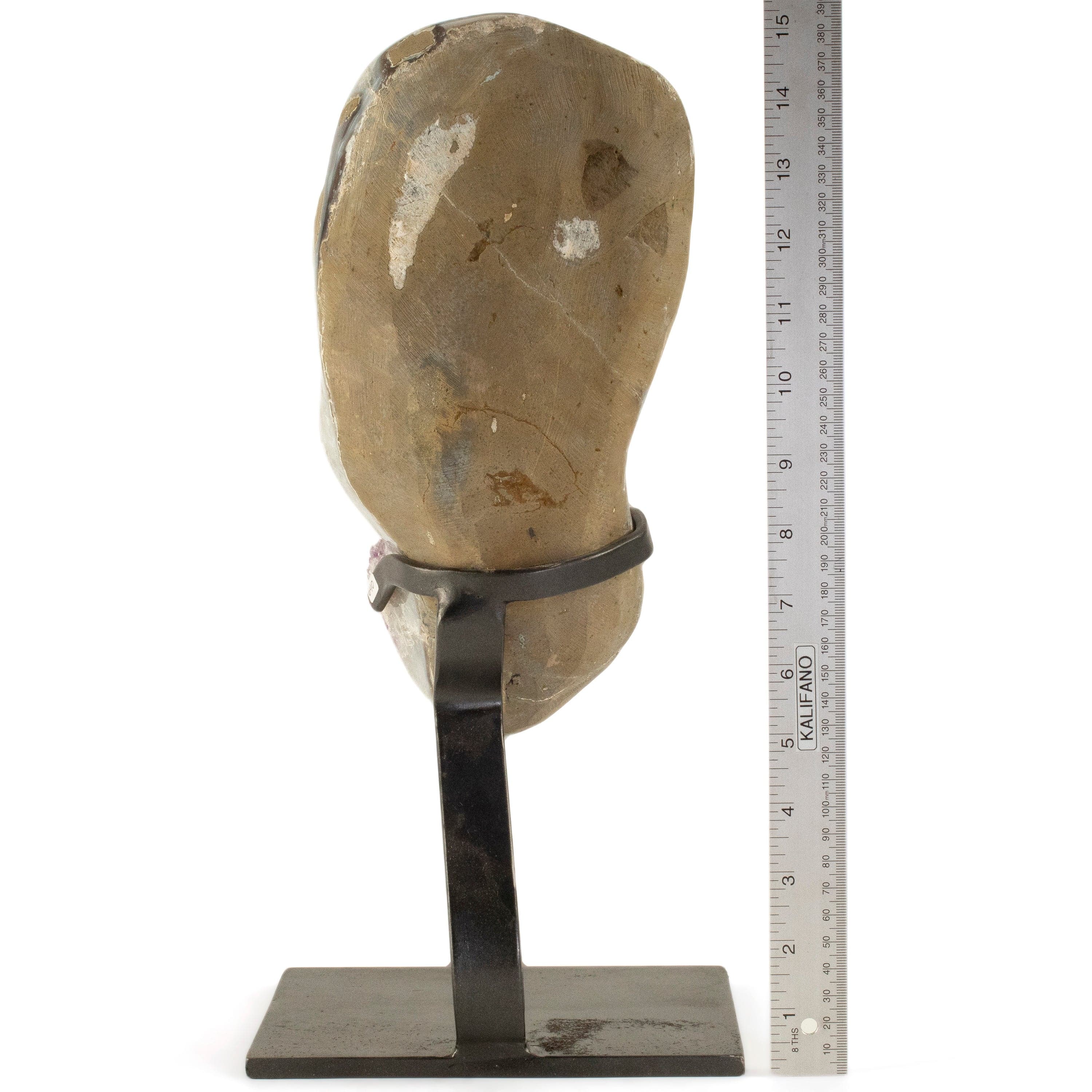 Kalifano Amethyst Uruguayan Amethyst Geode on Custom Stand - 17.2 lbs / 15 in. UAG3900.010