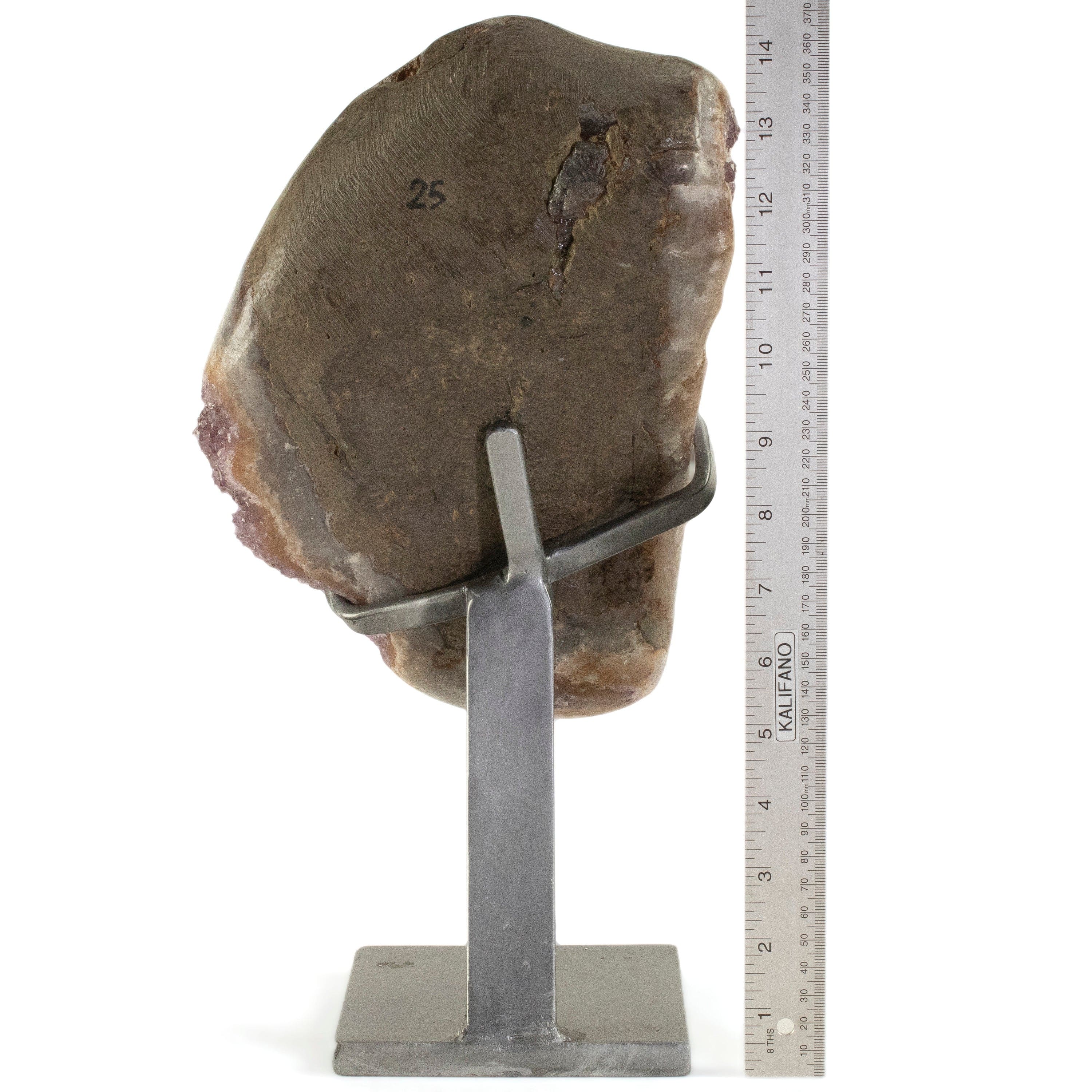 Kalifano Amethyst Uruguayan Amethyst Geode on Custom Stand - 18.6 lbs / 14.5 in. UAG4200.007