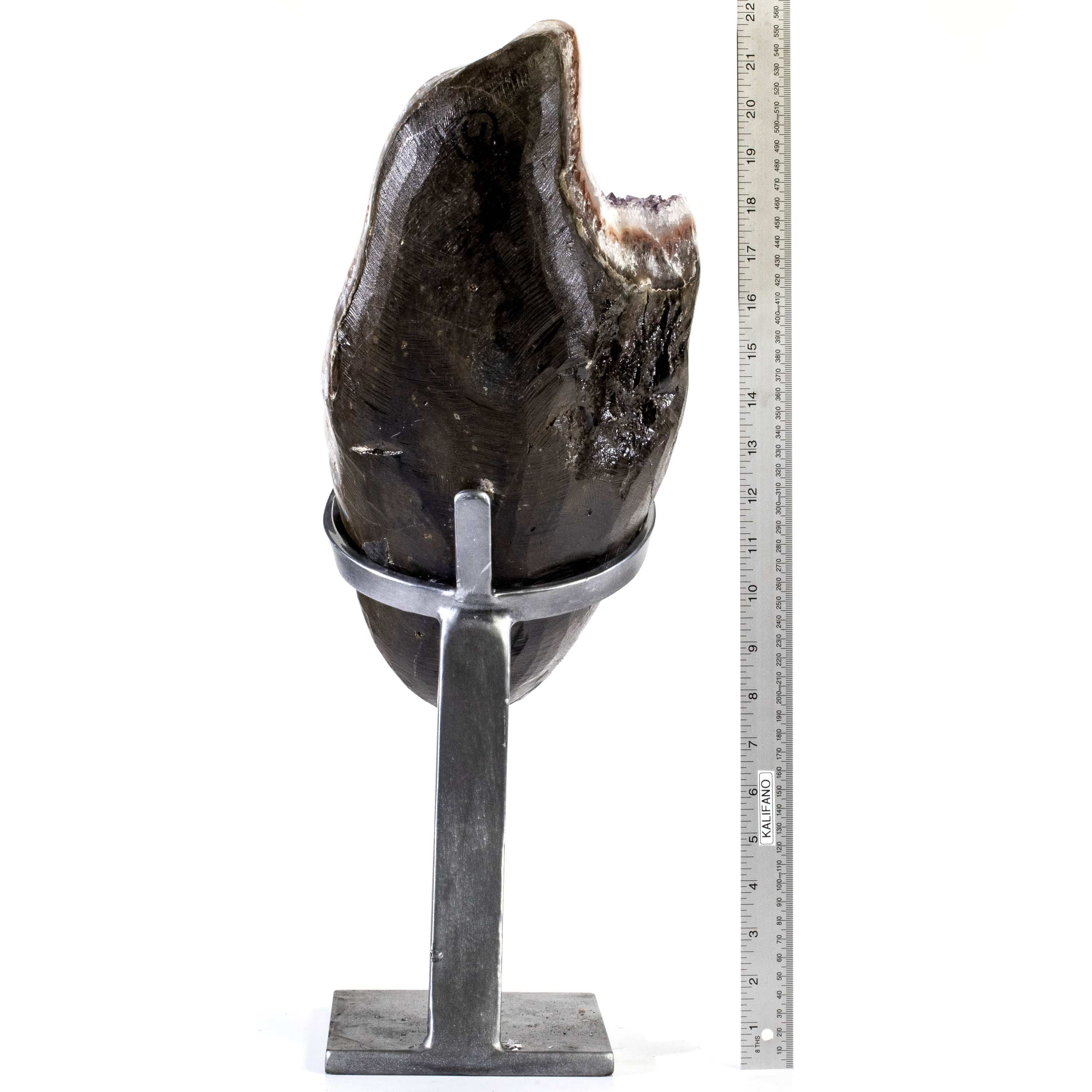 Kalifano Amethyst Uruguayan Amethyst Geode on Custom Stand - 36.2 lbs / 22 in. UAG7400.001
