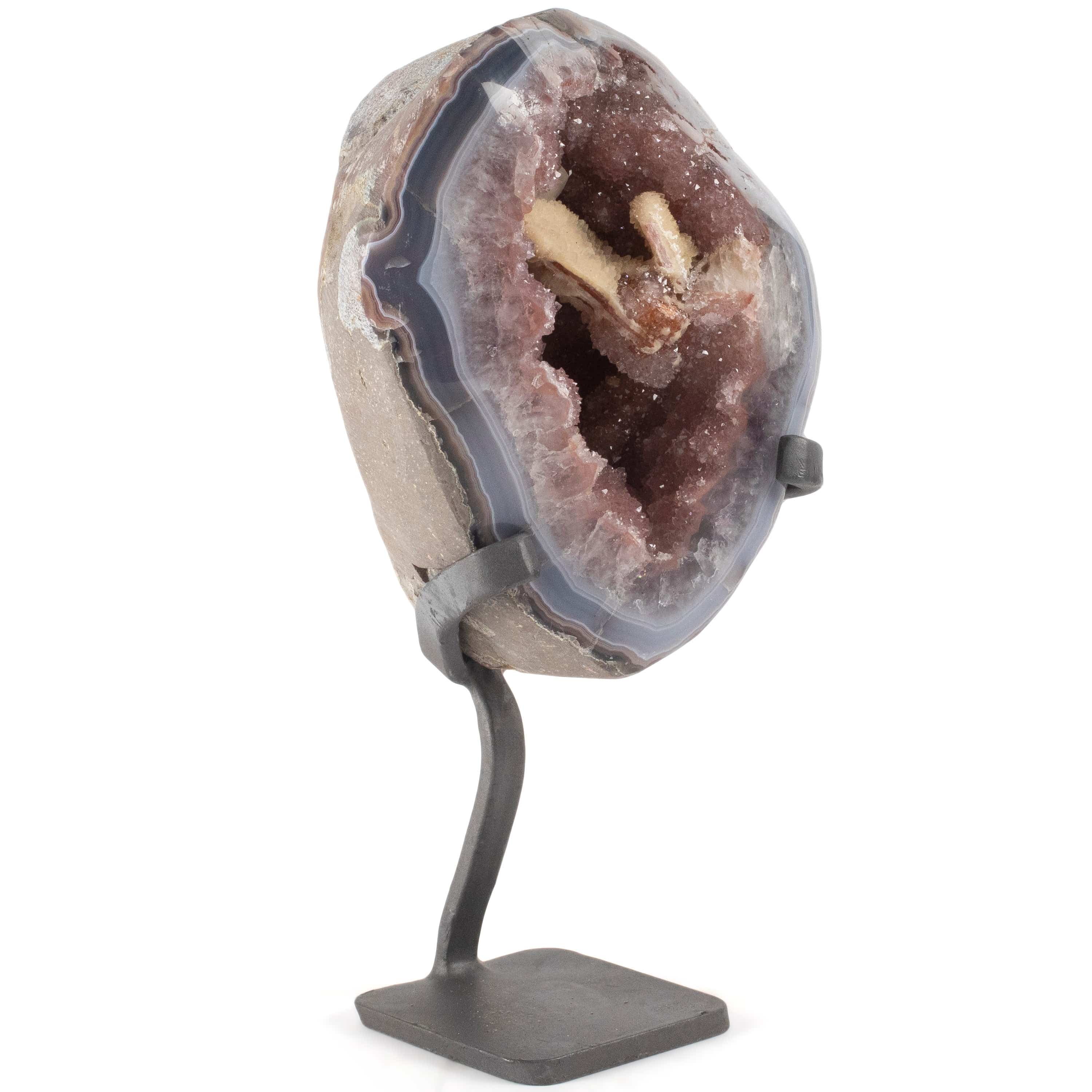 Kalifano Amethyst Uruguayan Amethyst Geode on Custom Stand - 5.7 lbs / 10 in. UAG2400.040
