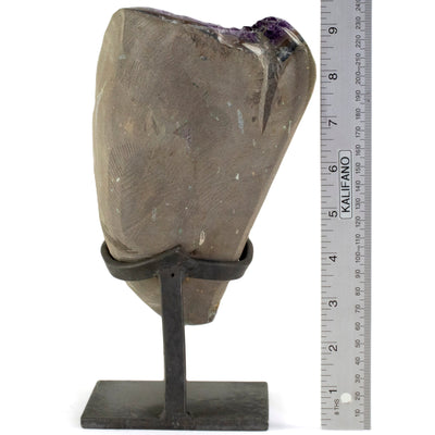 Kalifano Amethyst Uruguayan Amethyst Geode on Custom Stand - 6.4 lbs / 9.5 in. UAG2900.018