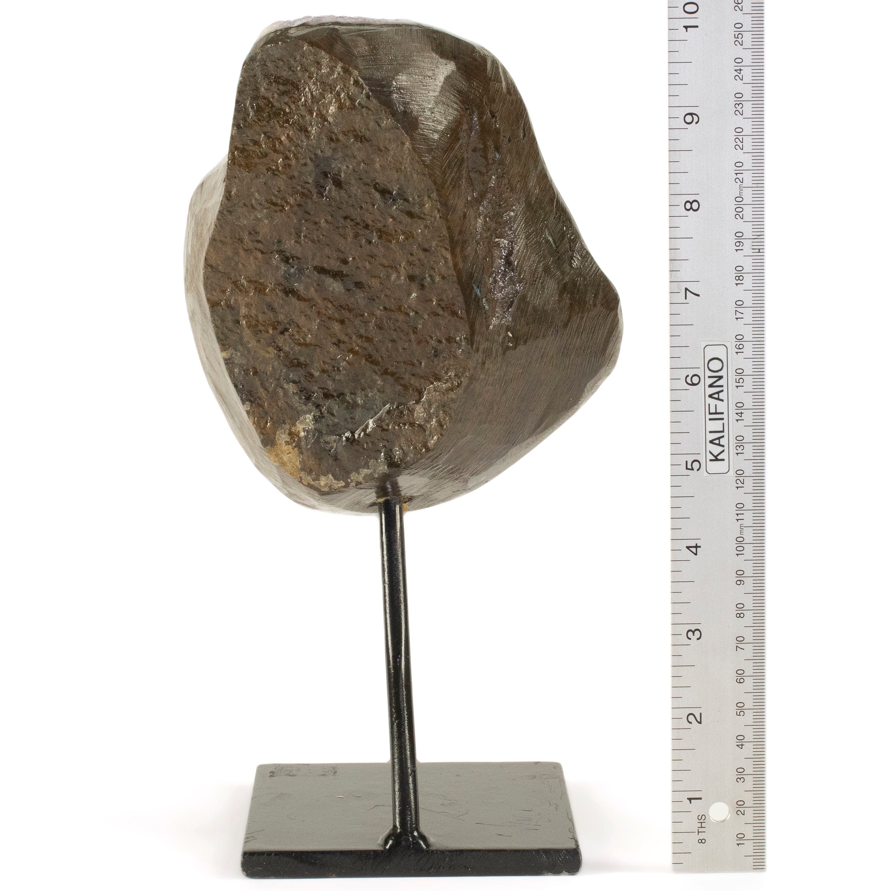 Kalifano Amethyst Uruguayan Amethyst Geode on Custom Stand - 6.6 lbs / 10 in. UAG3000.013