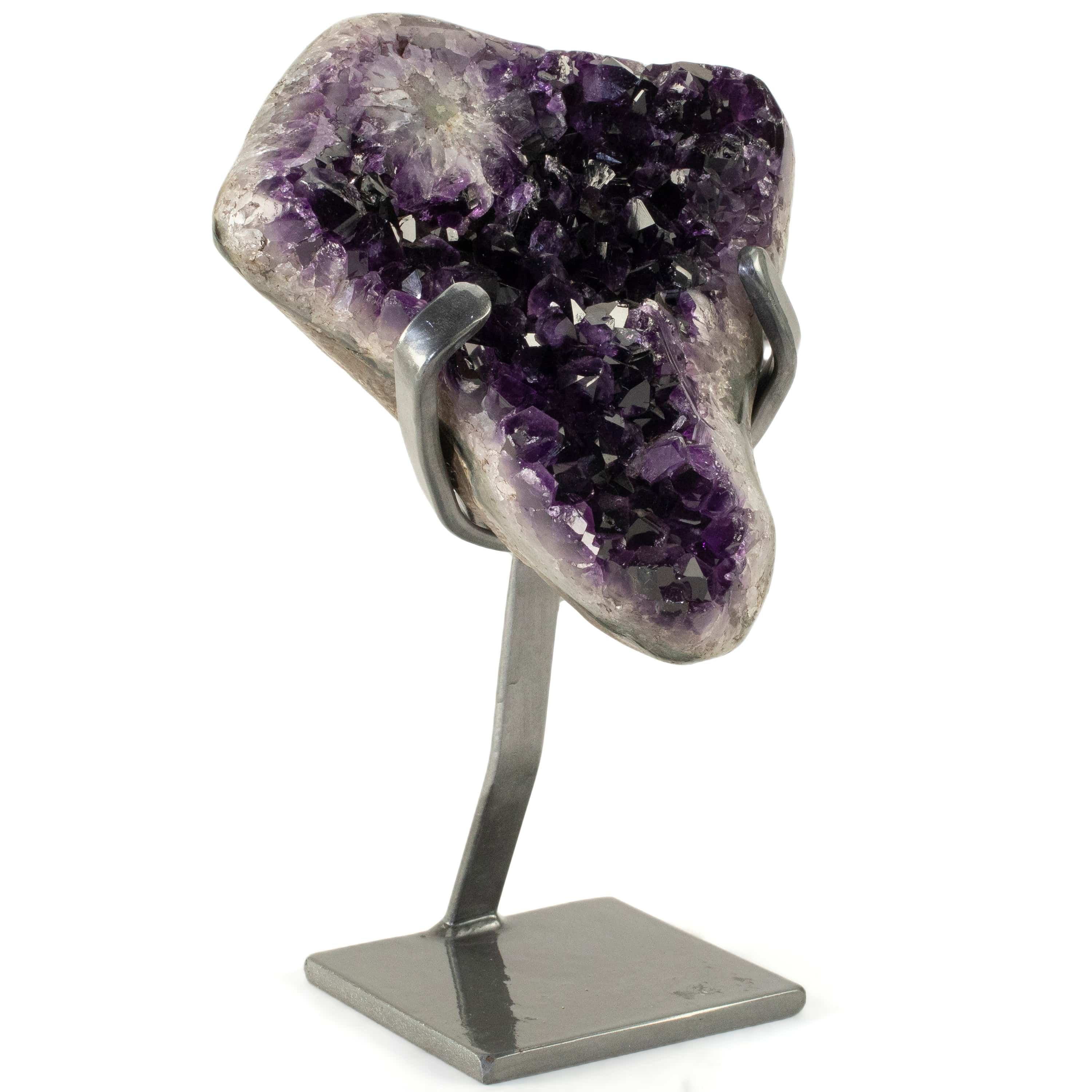 Kalifano Amethyst Uruguayan Amethyst Geode on Custom Stand - 6.9 lbs / 10.5 in. UAG3200.011